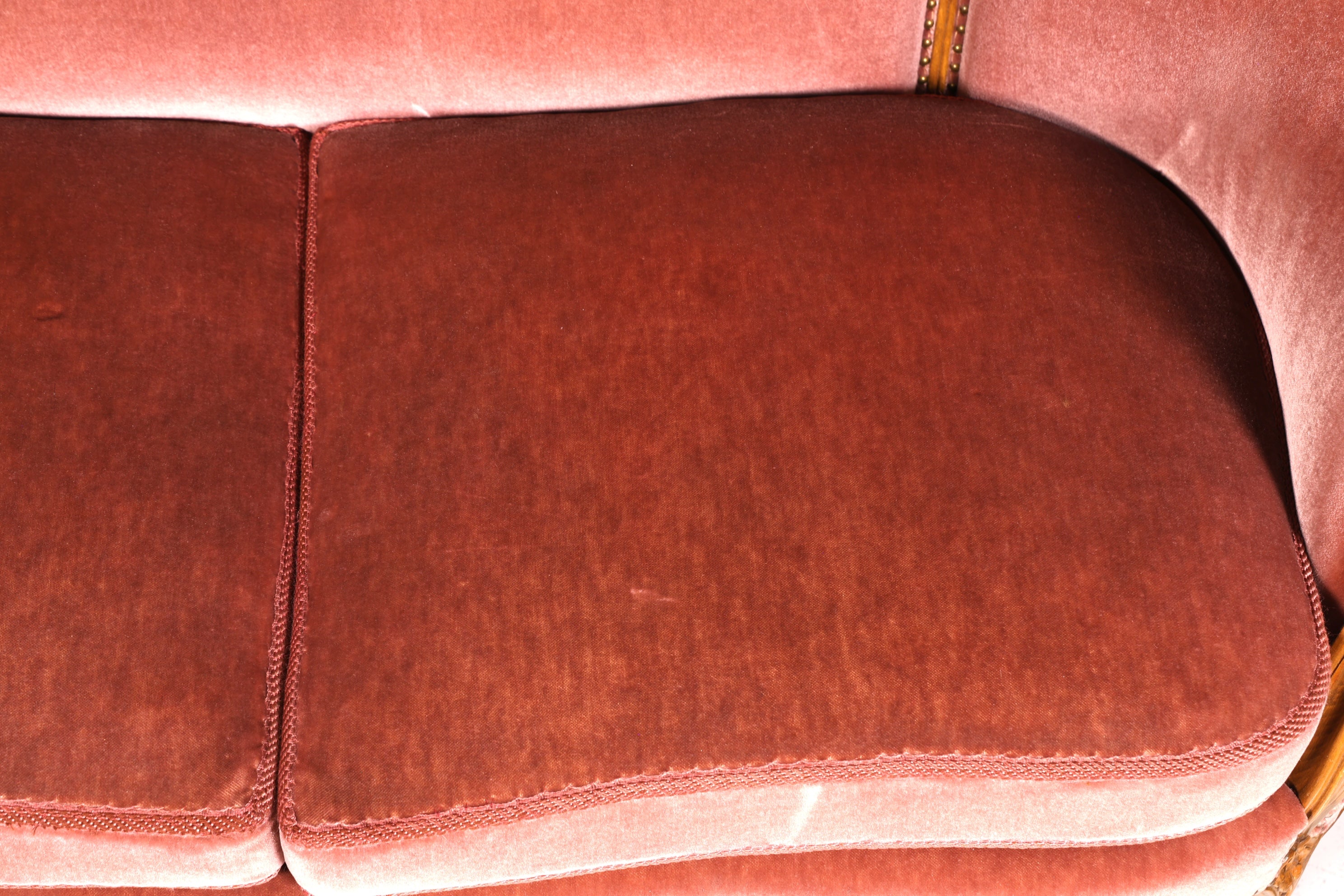 Magnifique canapé Chippendale, canapé de style baroque, tissu velours, méridienne 2 places