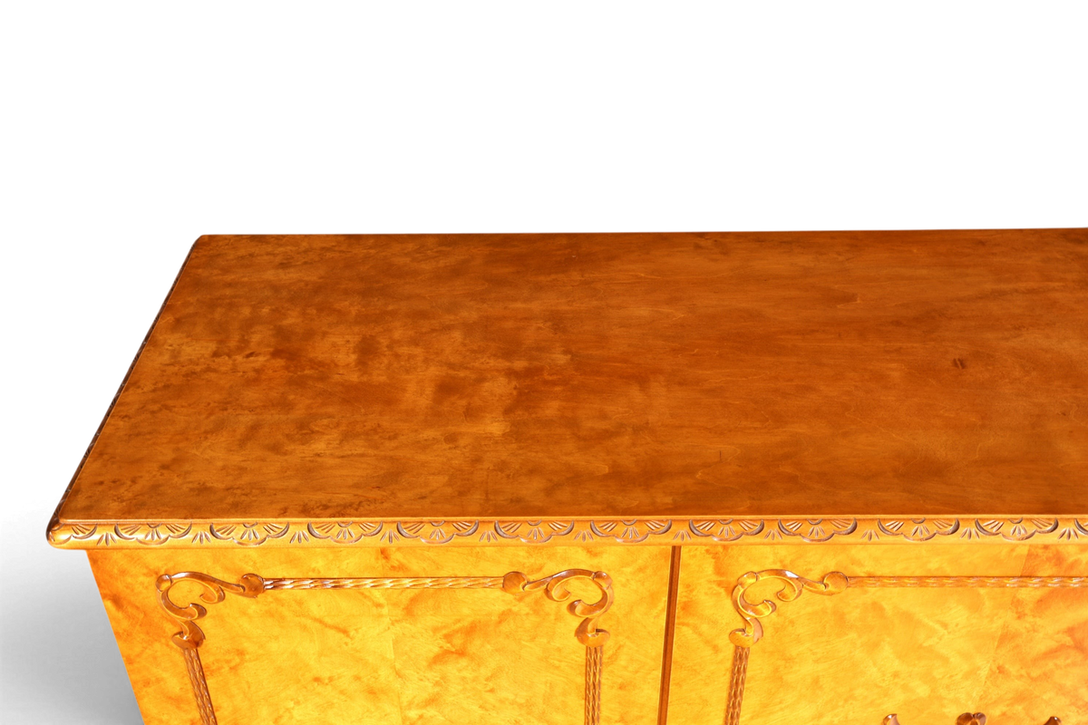 Edler Chippendale Schrank Barock Stil Vertiko Highboard Antik 50s 60s Kommode Aktenschrank Wäscheschrank