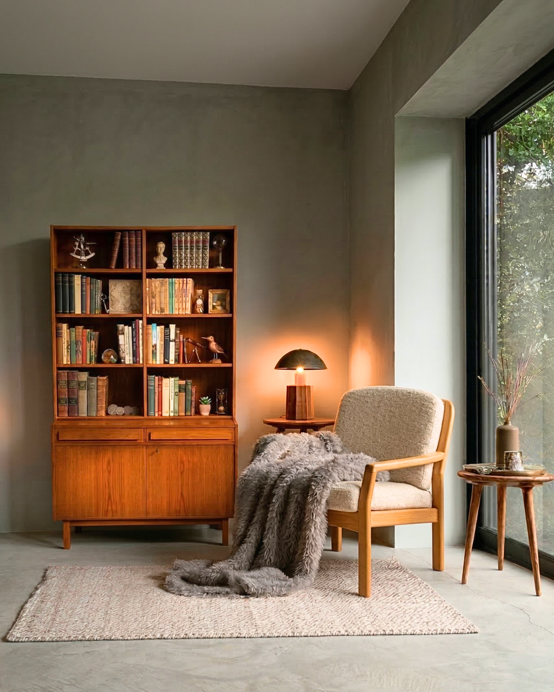 Traumhaftes Mid Century Regal Teak Holz Schrank Danish Design Retro Kommode Vintage Bücherregal 60er Jahre 2 von 2