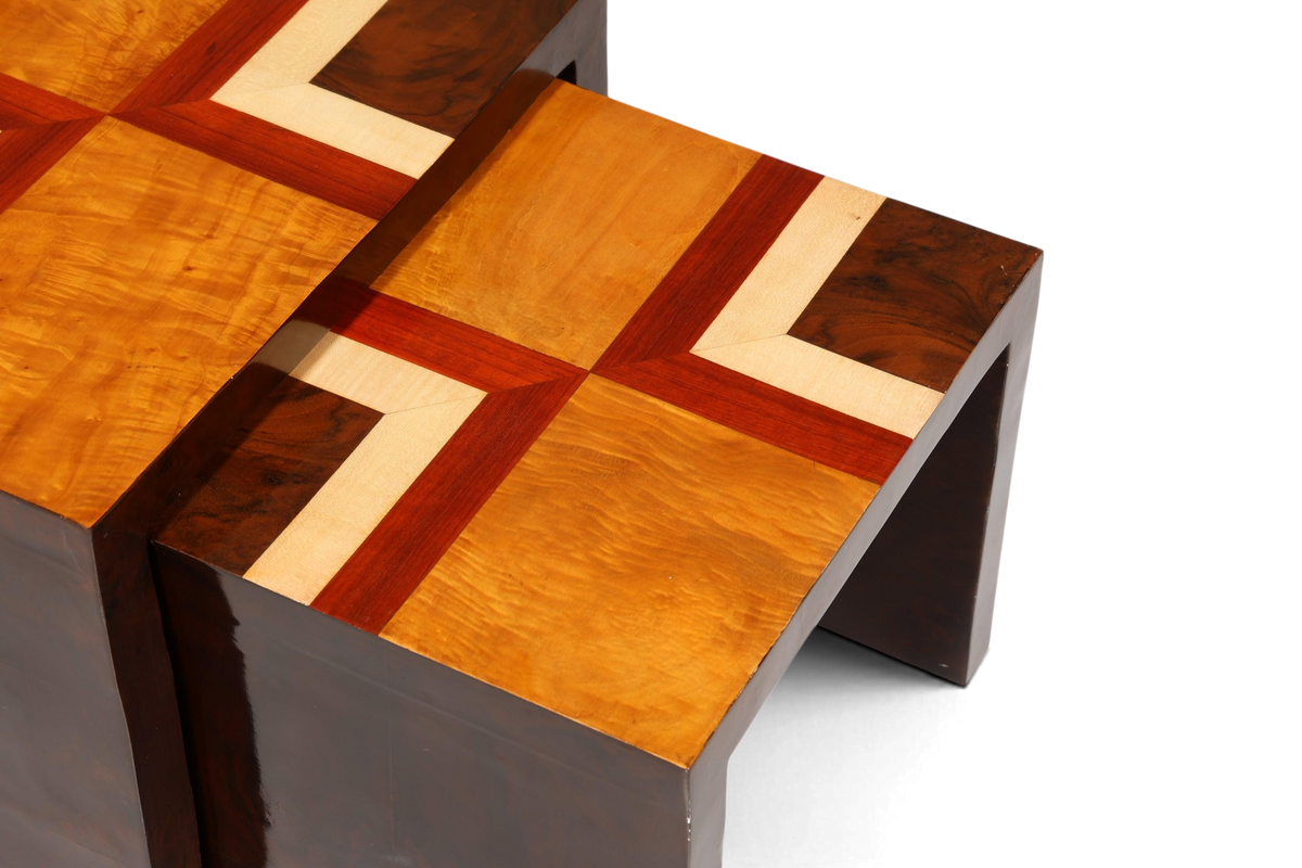 Wunderschöner Art Deco Stil Beistelltische 3er Satz Ablagetisch Couchtisch Set