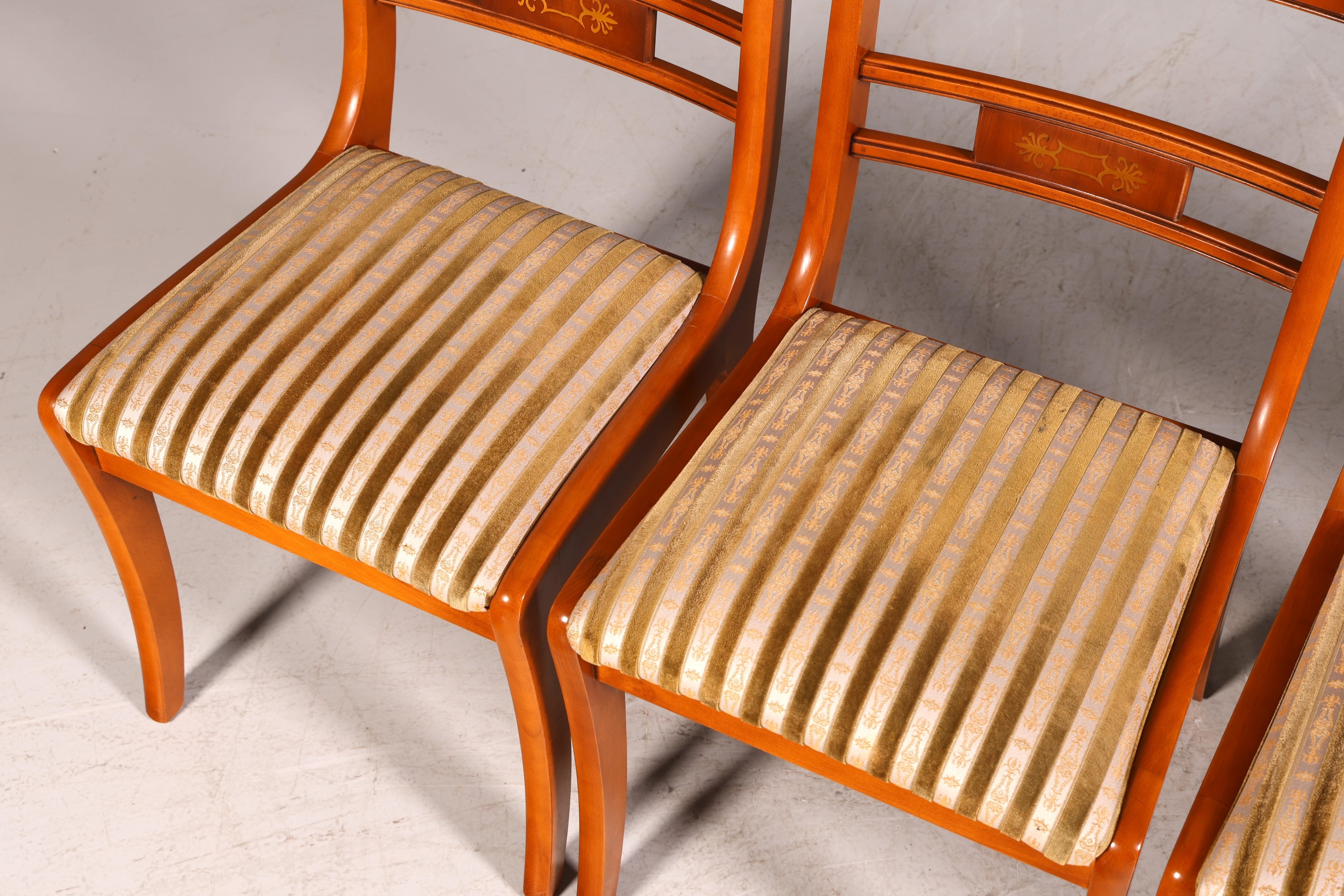 G034 Finish cm 6x Edle Englische Stühle Englisch Dining Chairs Antik 60er Jahre Regency Küchenstühle Stuhlset (Kopie)