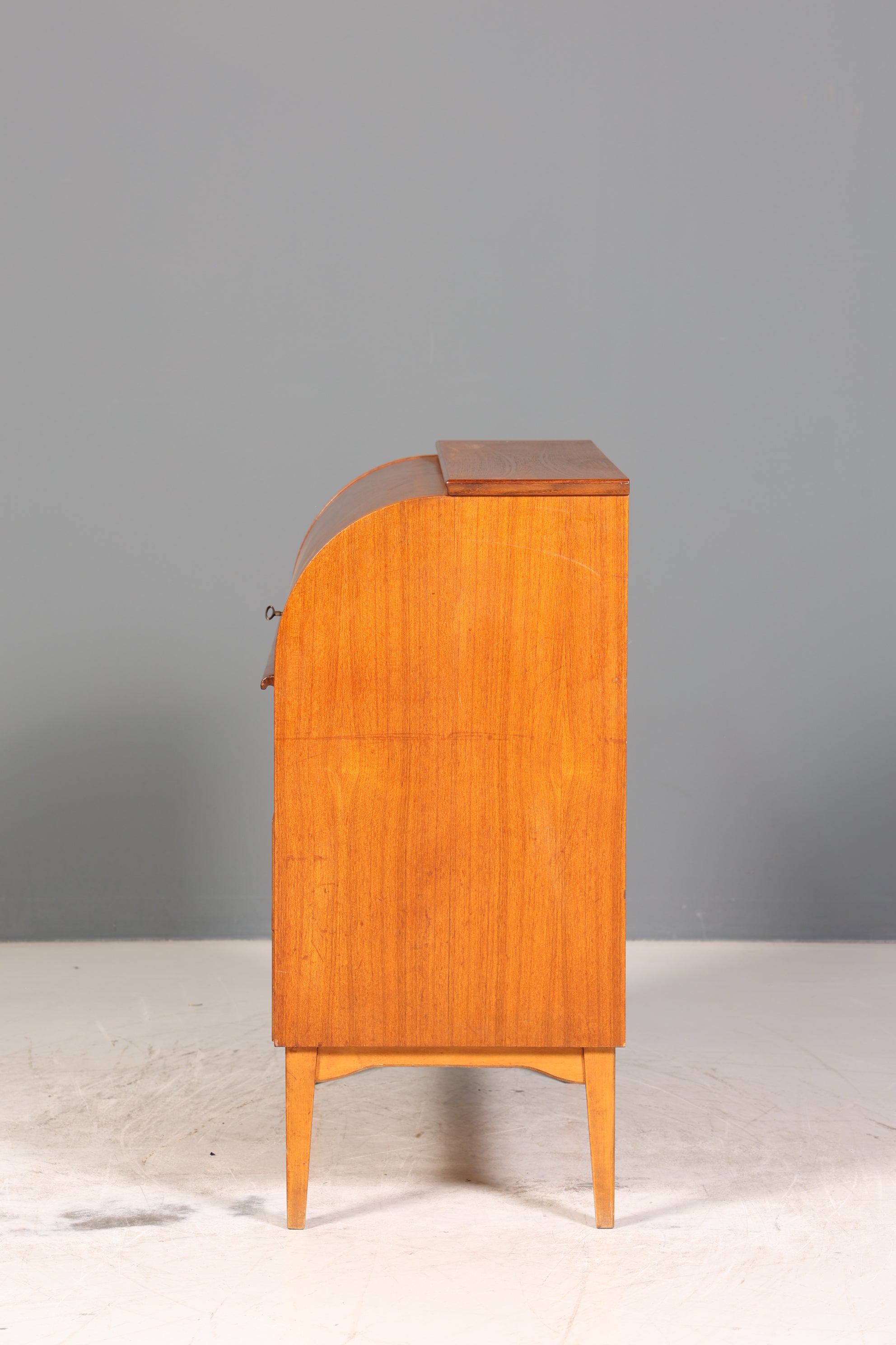 Wunderschöner Mid Century Rollladen Sekretär echt Holz Büro Schrank Vintage Schreibkommode