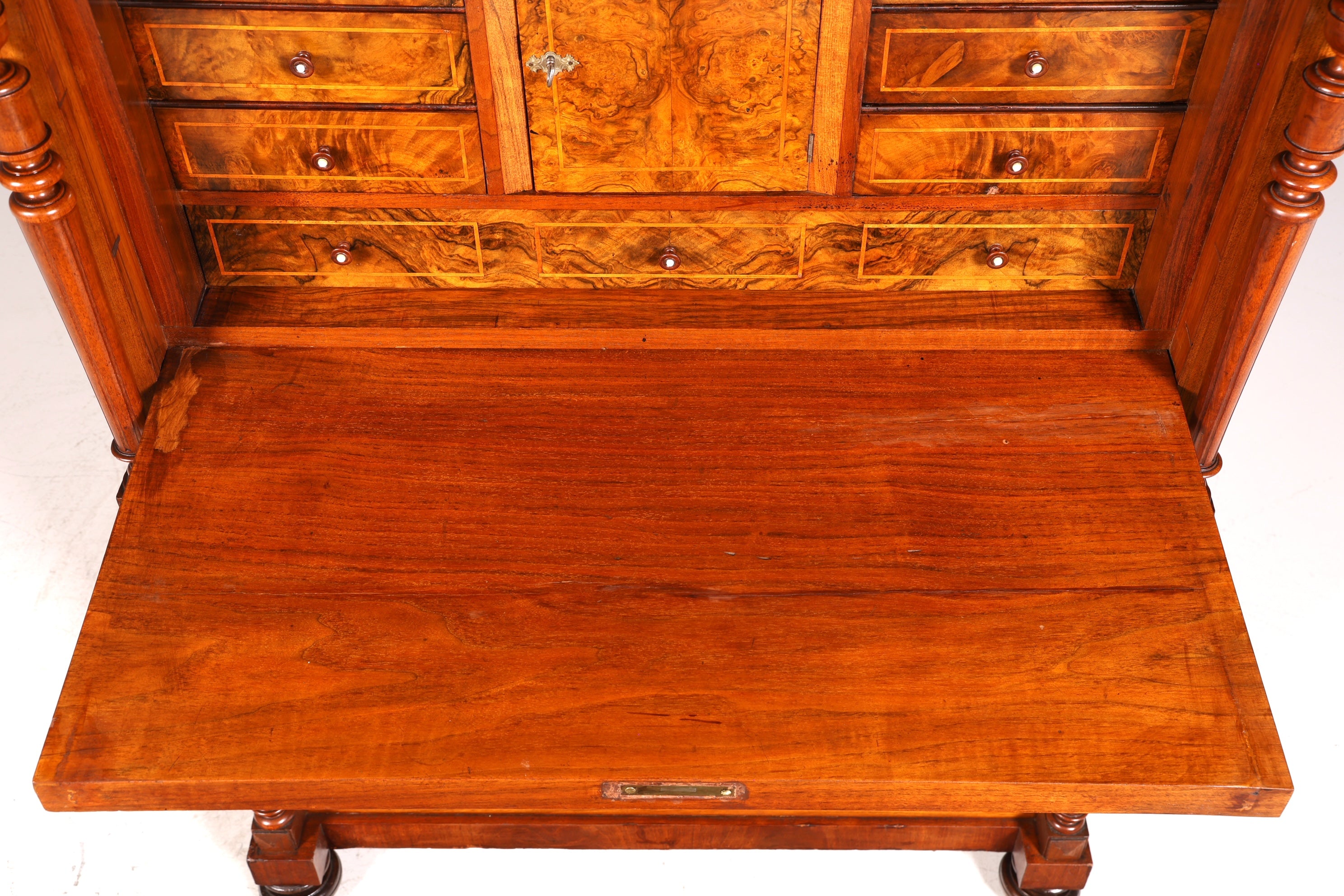 Beau secrétaire Gründerzeit, buffet haut vertiko, commode Louis Philippe, vers 1880