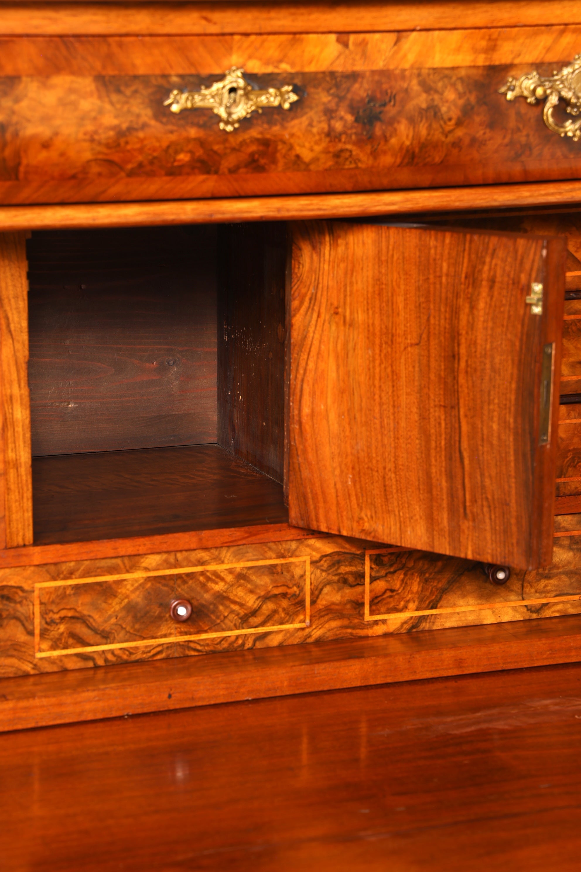 Beau secrétaire Gründerzeit, buffet haut vertiko, commode Louis Philippe, vers 1880