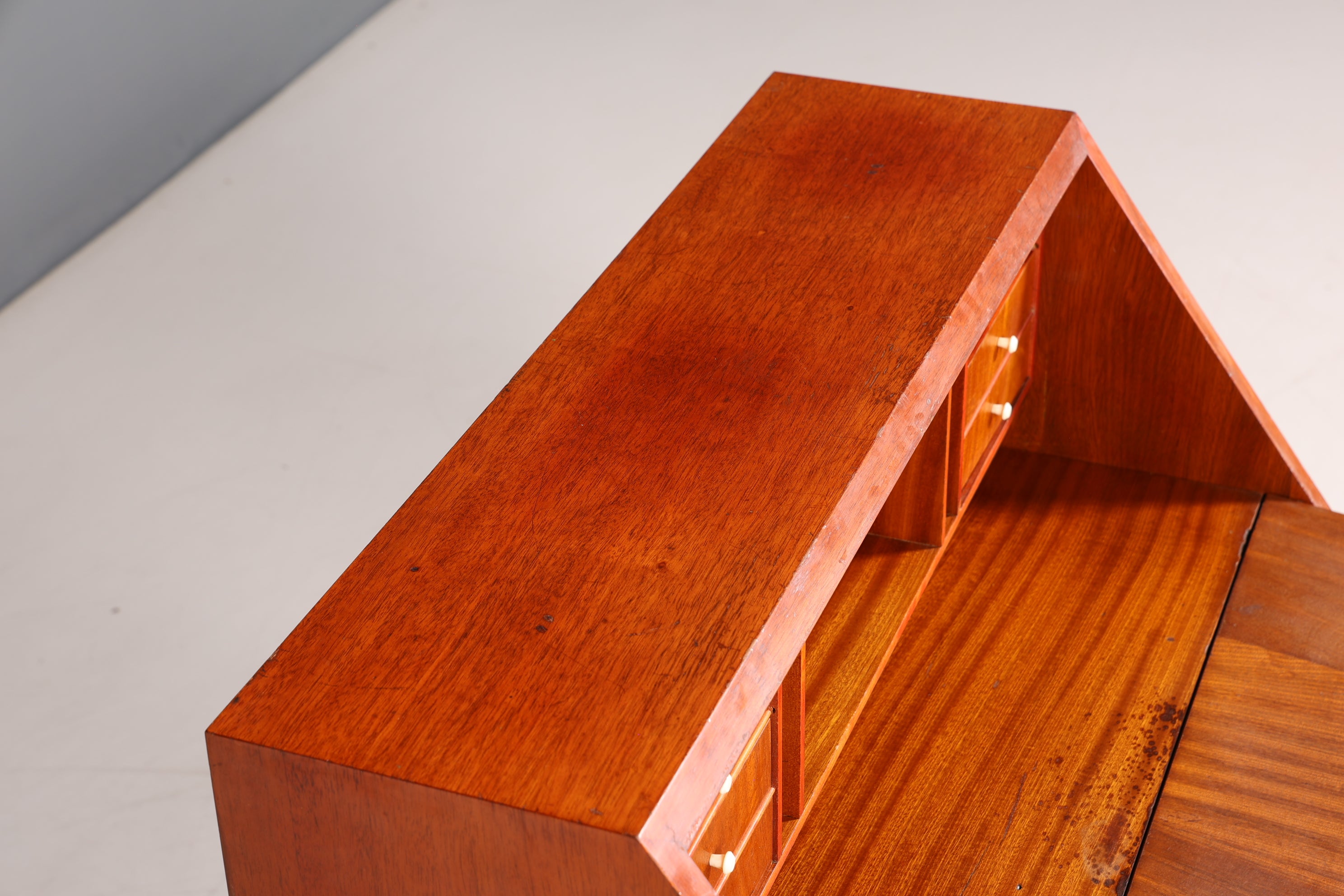 Edler Sekretär im Louis Seize Stil Büro Kommode Empire Englisch Schreibkommode Schreibtisch