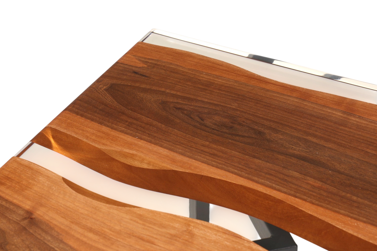 Beeindruckender Epoxidharz Tisch 160-90cm Nussbaum Esszimmer Tisch Epoxy Esstisch Küchentisch