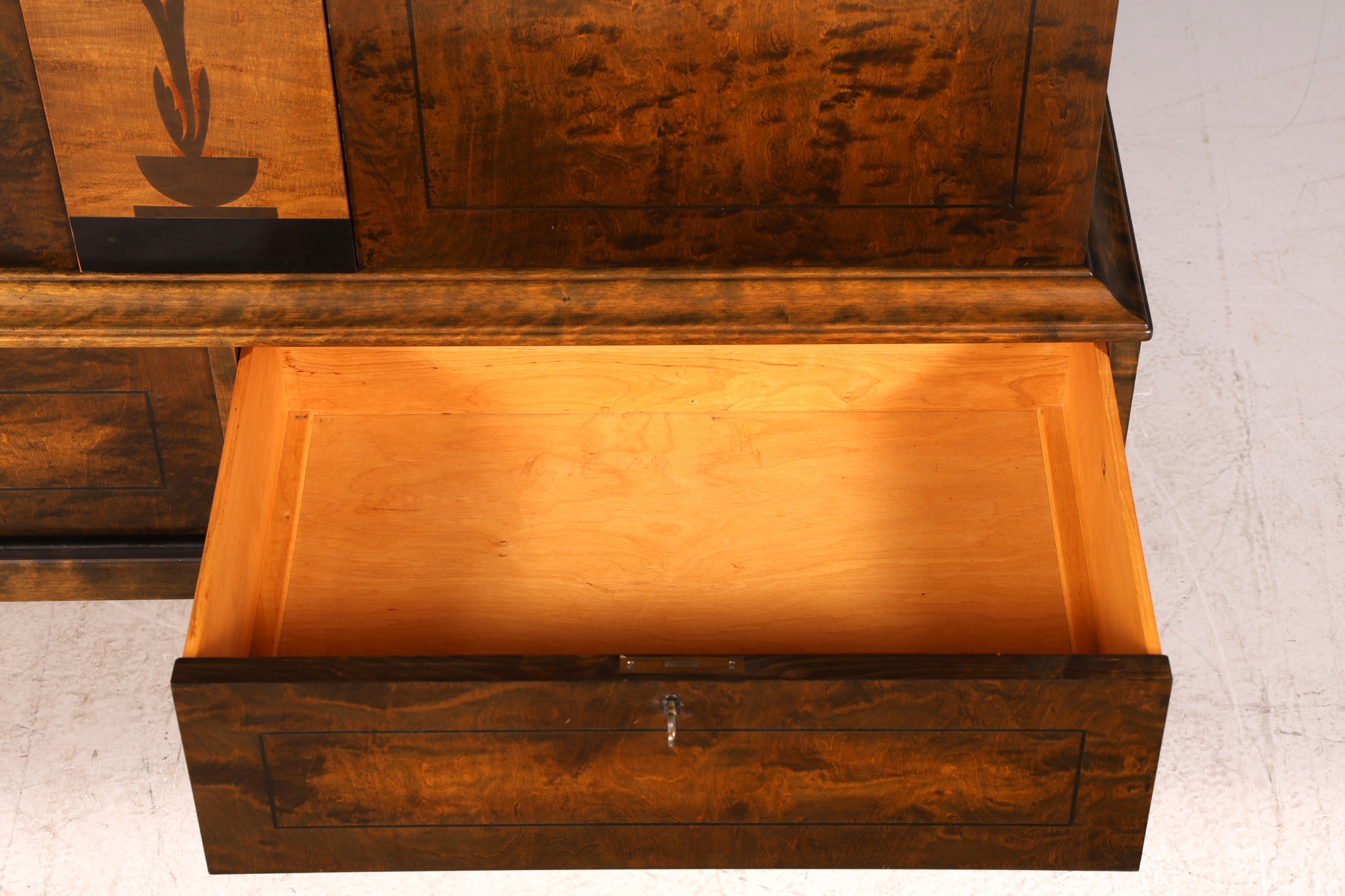 G068 Finish cm Stilvoller Original Art Deco Schrank Vertiko Sideboard um 1930 Highboard Kommode