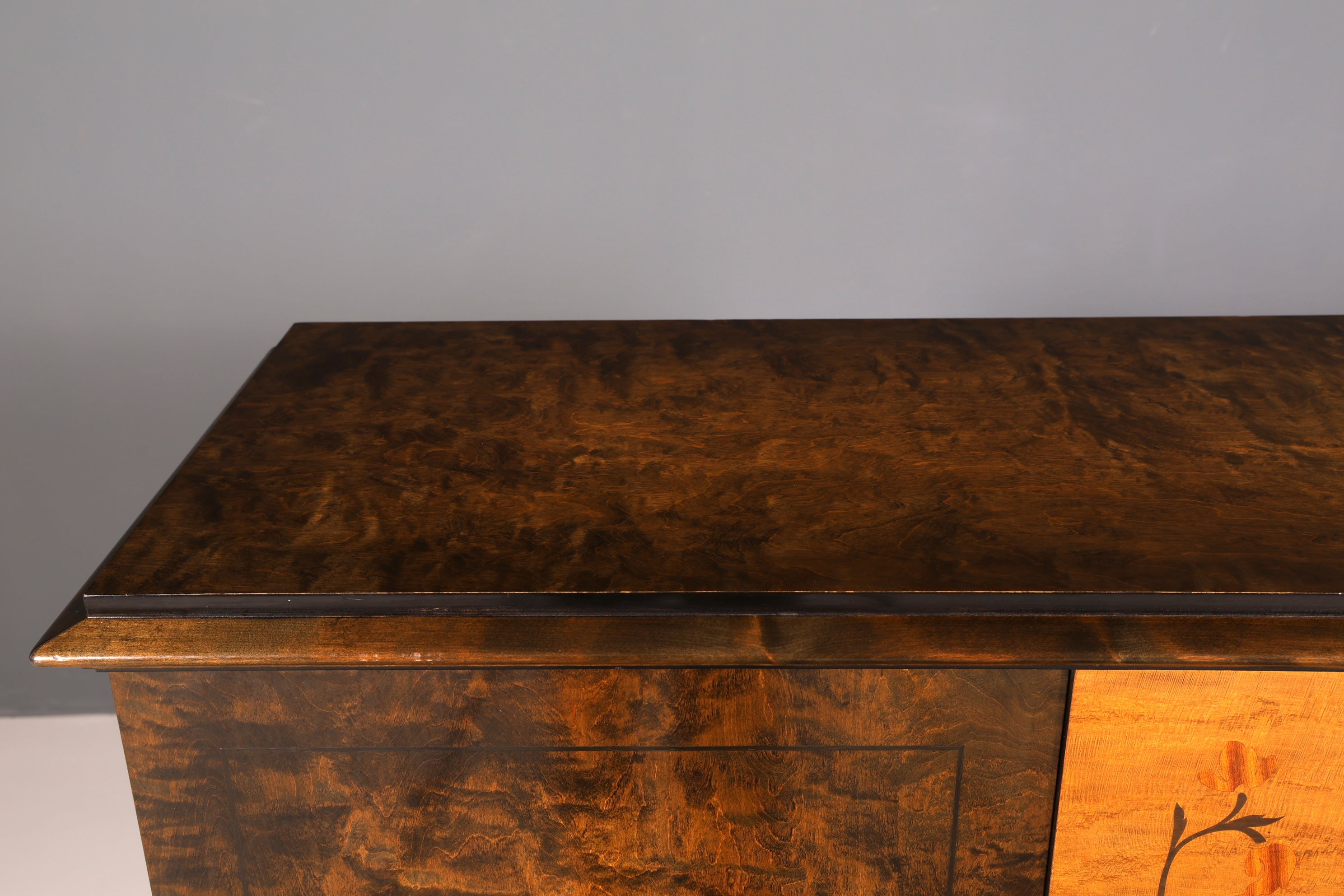 G068 Finish cm Stilvoller Original Art Deco Schrank Vertiko Sideboard um 1930 Highboard Kommode