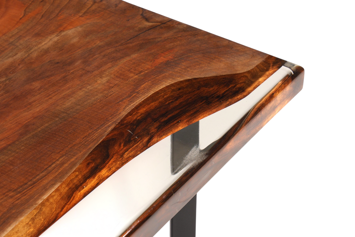 Beeindruckender Epoxidharz Tisch 160-90cm Nussbaum Esszimmer Tisch massiv Holz Epoxy Küchentisch