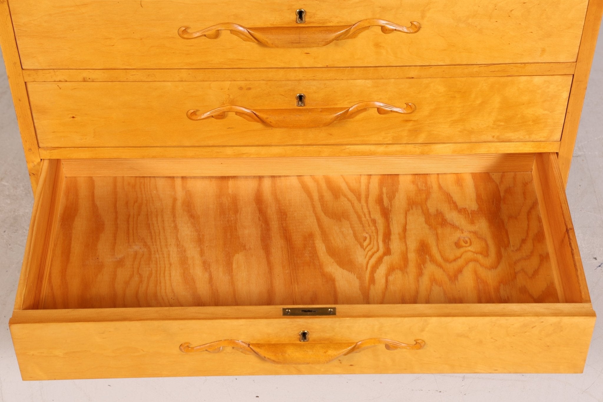 Edler Sekretär um 1930 Büro Kommode Kirschholz Sekretär Schreibtisch Kommode