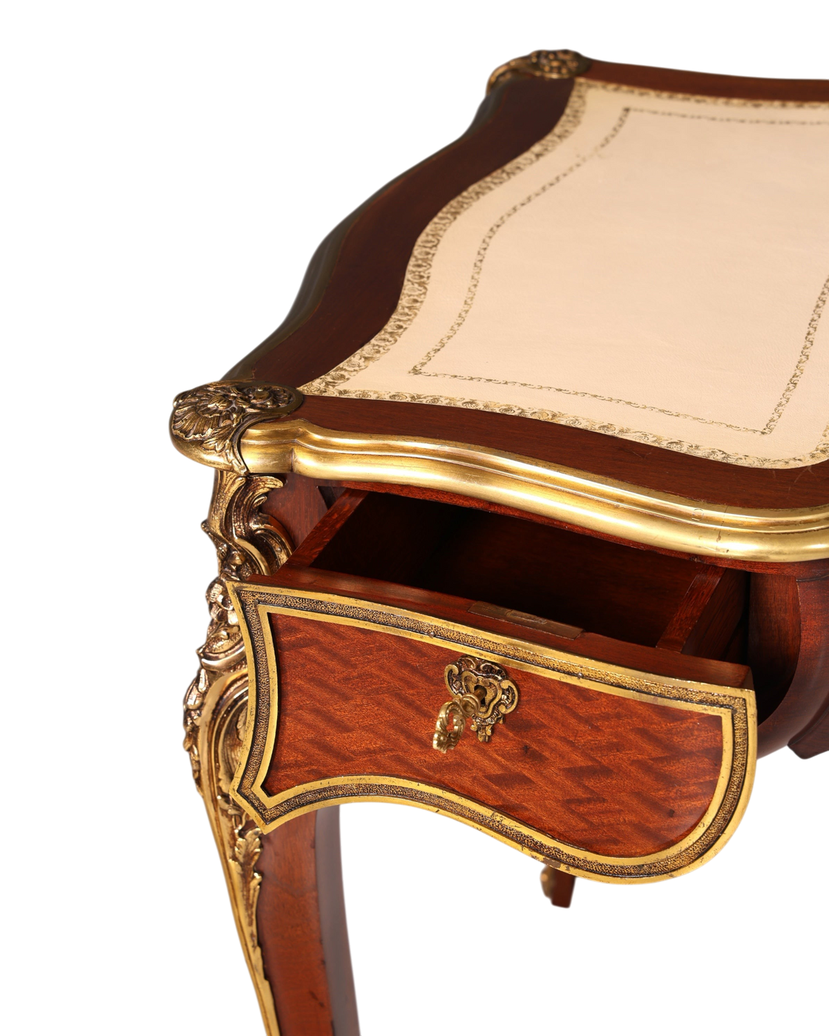 G078 Finish - Louis XV Barock Schreibtisch usw. Messing Zarge, Preis muss ich noch recherchieren