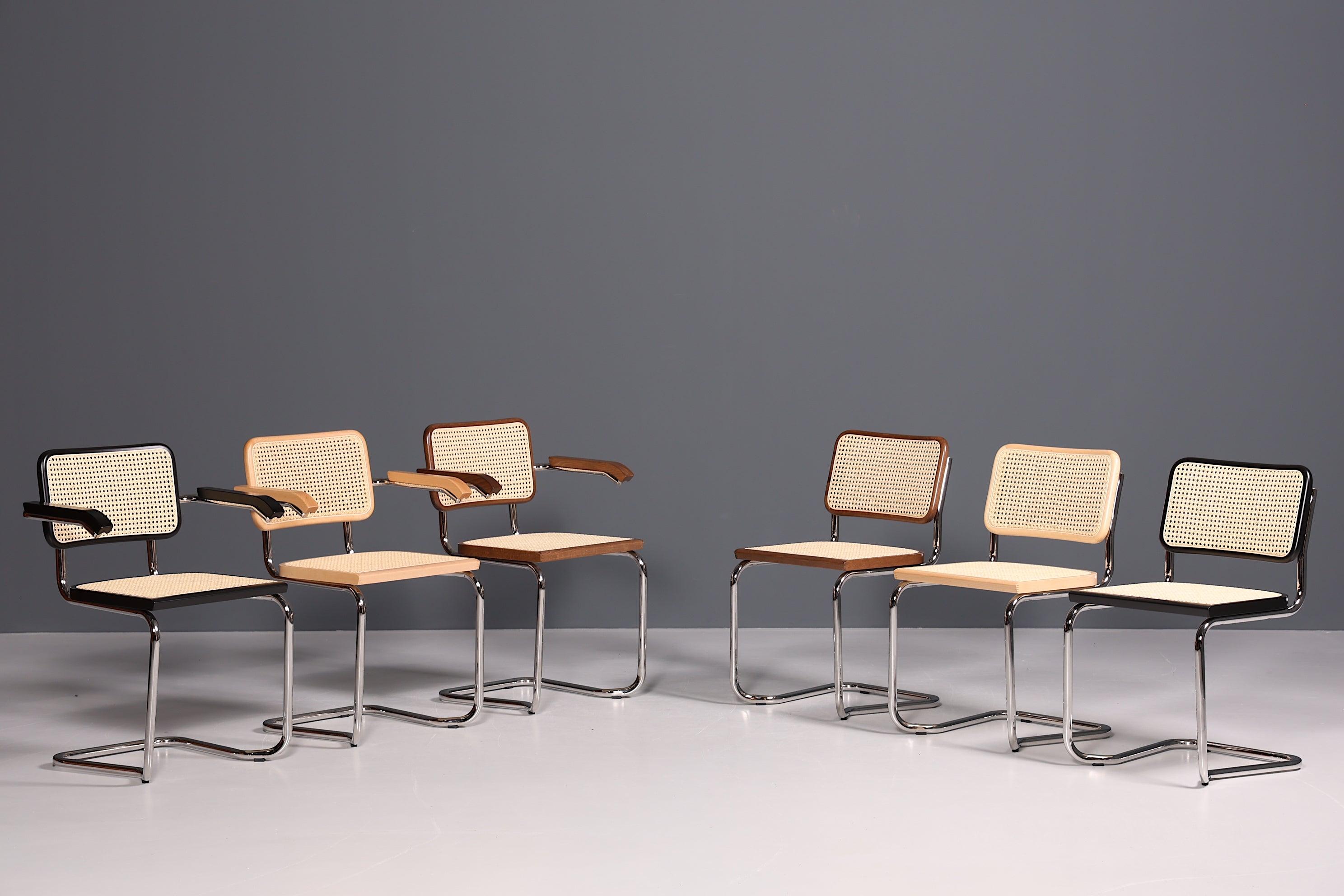 Korbgeflecht Freischwinger Stuhl "Milano" Made in Italy Schwarz Wippstuhl Esszimmer Stuhl Küchenstuhl