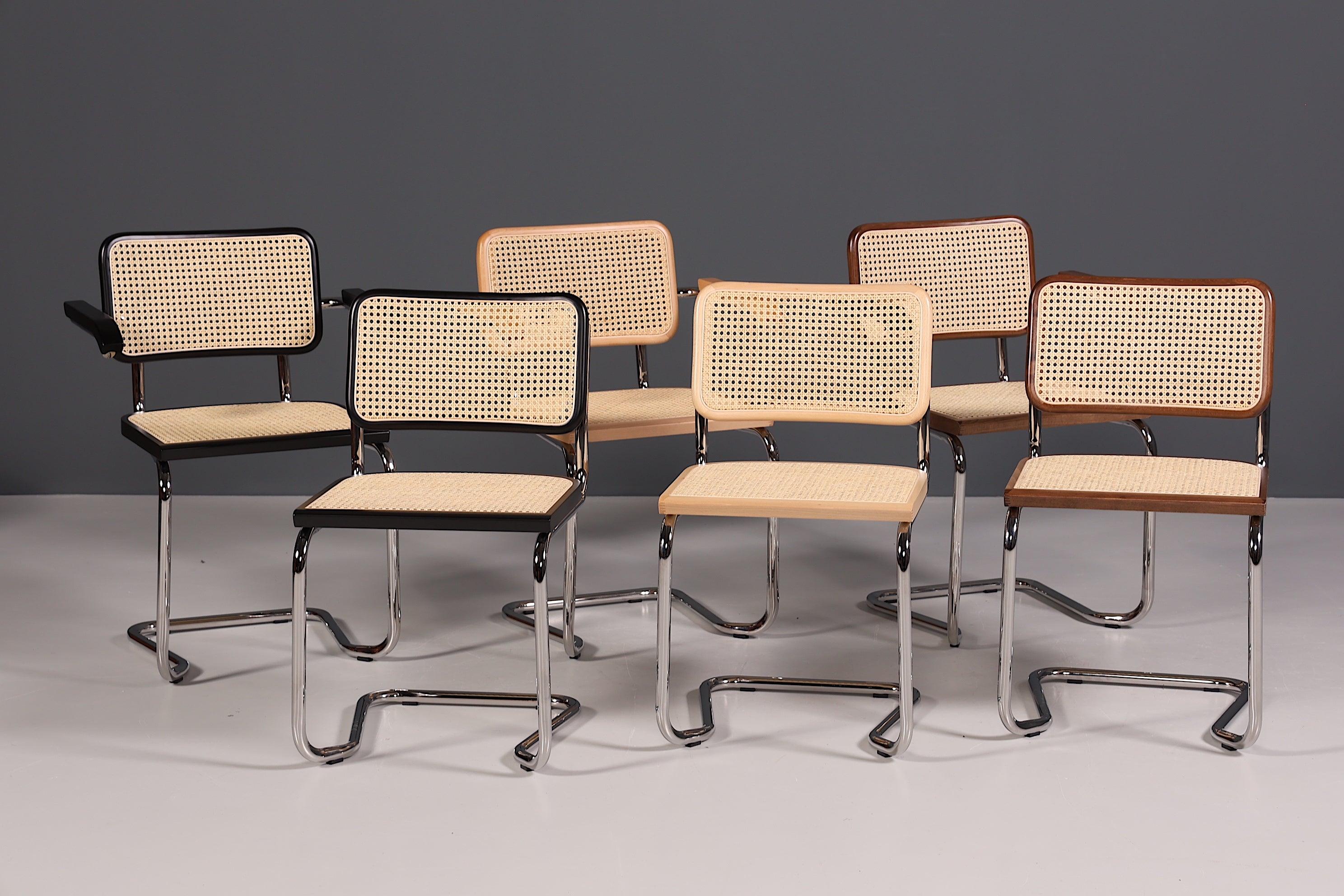 Korbgeflecht Freischwinger Stuhl "Milano" Made in Italy Beige Wippstuhl Küchenstuhl Esszimmer Stuhl