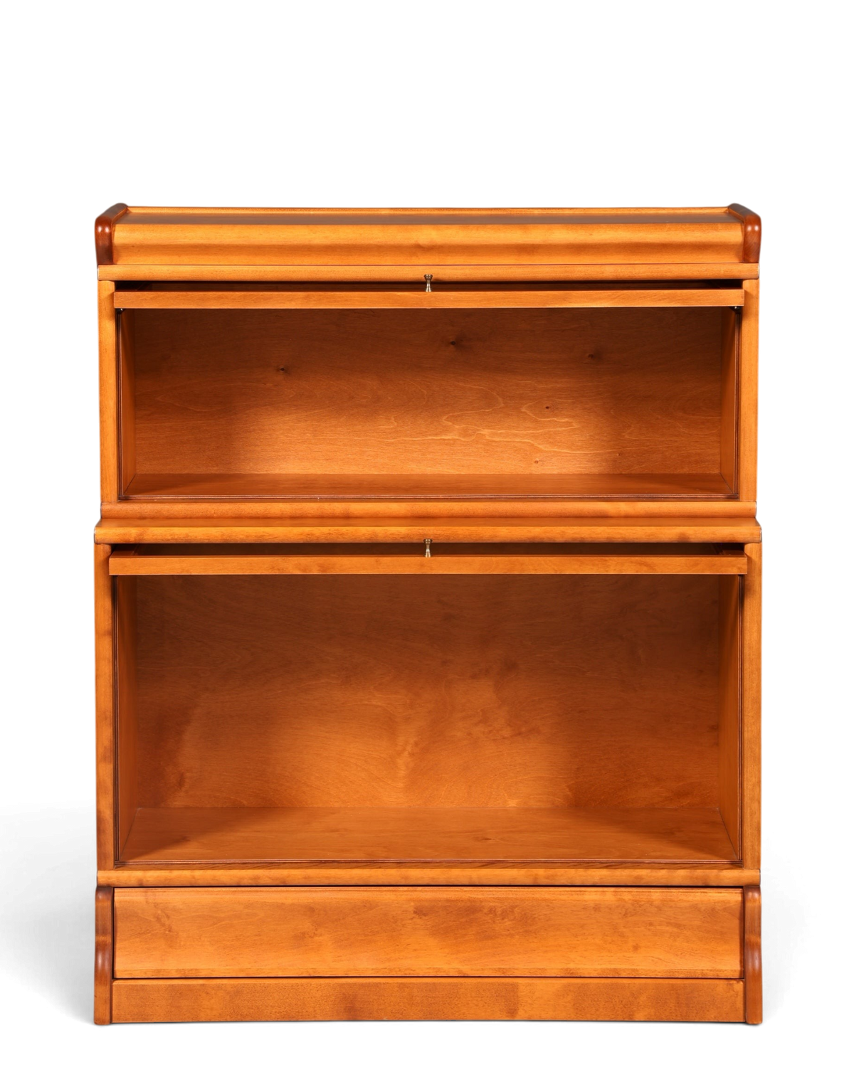 Hauptstadt Möblerei Boknäs Bücherregal aus Holz im Globe Wernicke Stil mit zwei verglasten Klapptüren