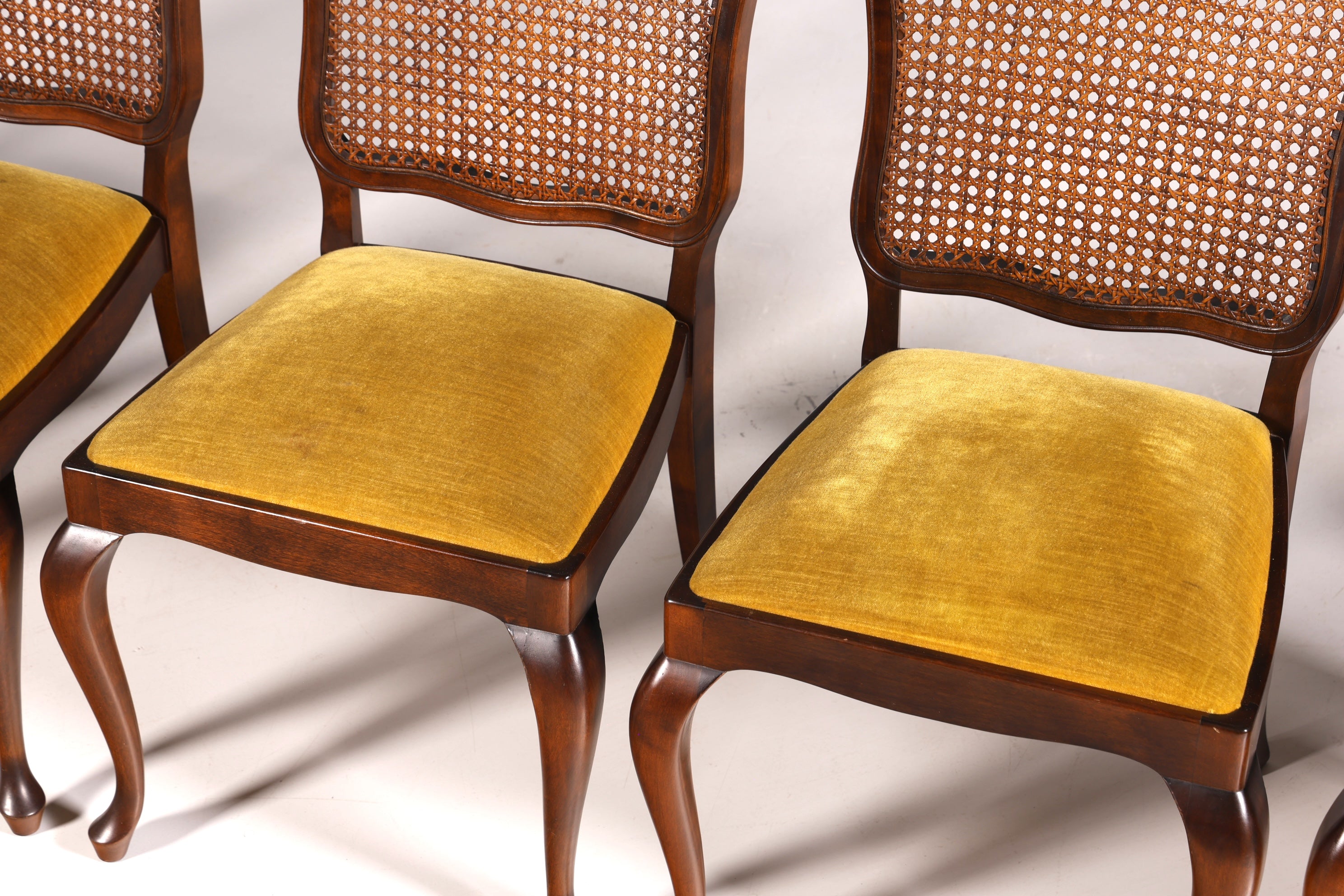 Ensemble de 6 magnifiques chaises Chippendale de style baroque, chaises rembourrées, chaises de cuisine, chaises de salle à manger