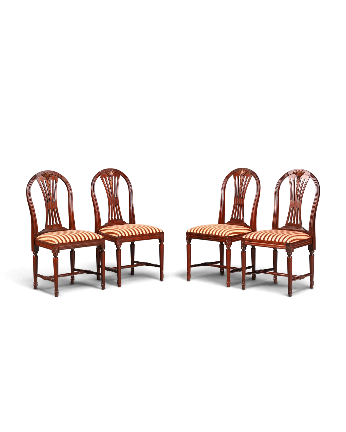 4x Edle Englische Stühle Englisch Dining Chairs Antik 60er Jahre Küchenstühle Stuhlset