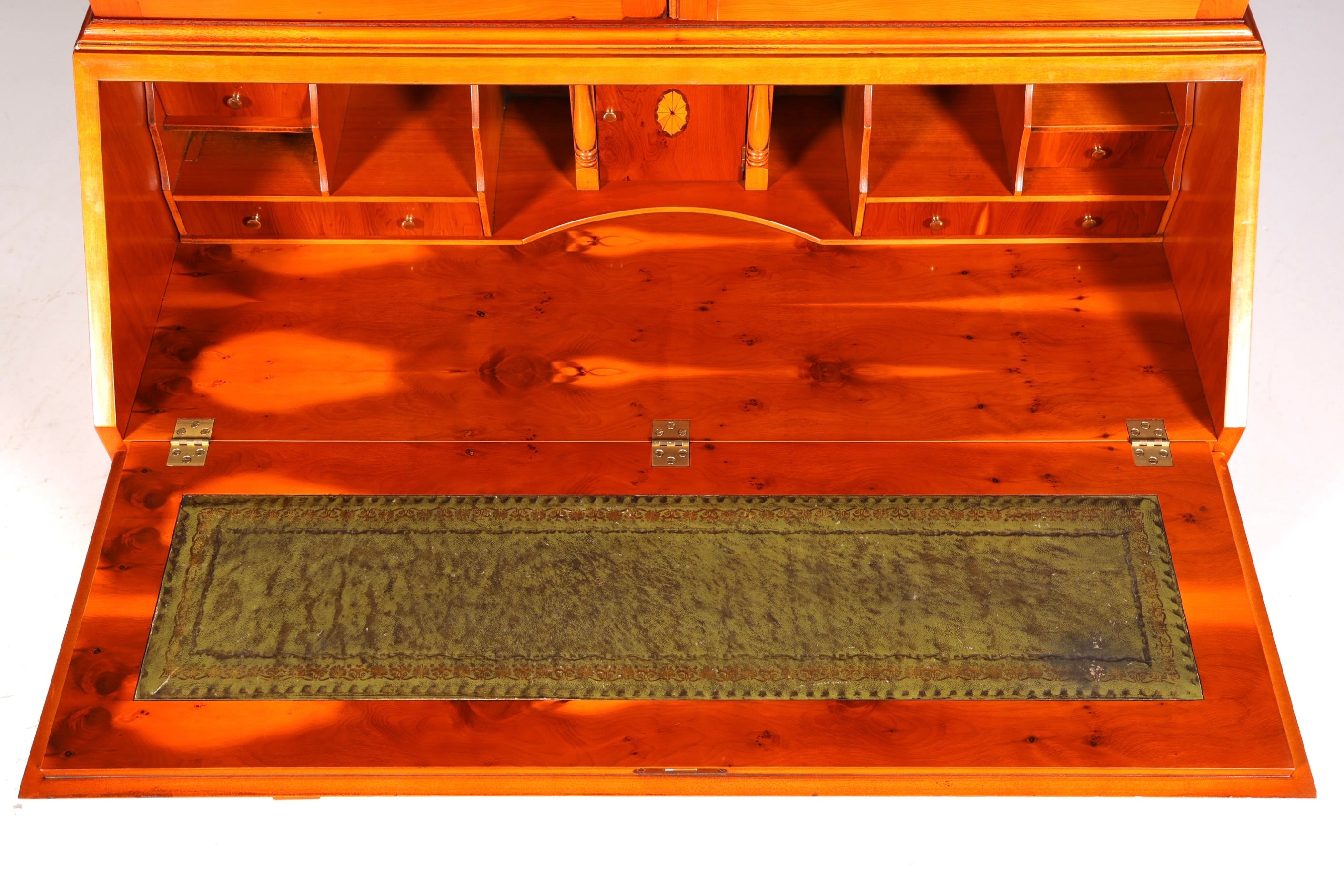 Bureau secrétaire anglais élégant, bureau de bureau, bois d&