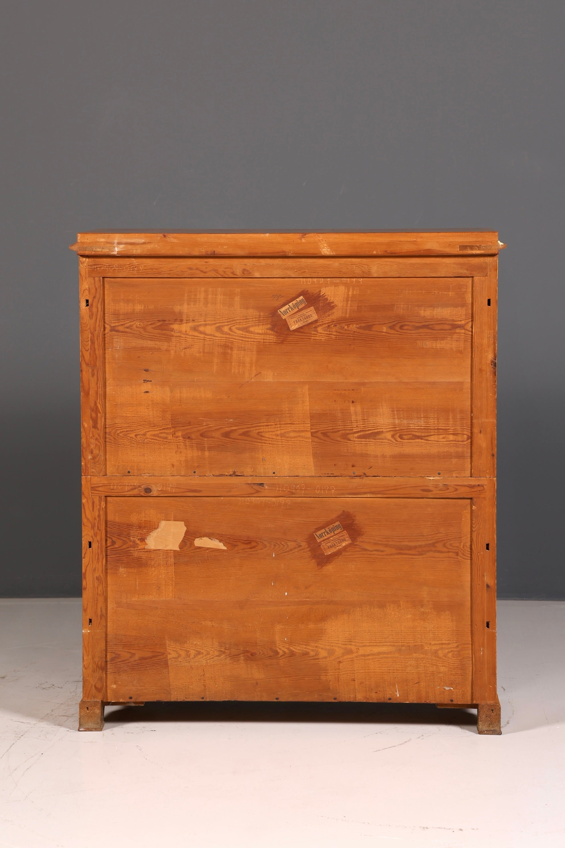 Impressionnant secrétaire Biedermeier, chiffonnier, commode antique, meuble de bureau, commode à écrire, bahut haut.