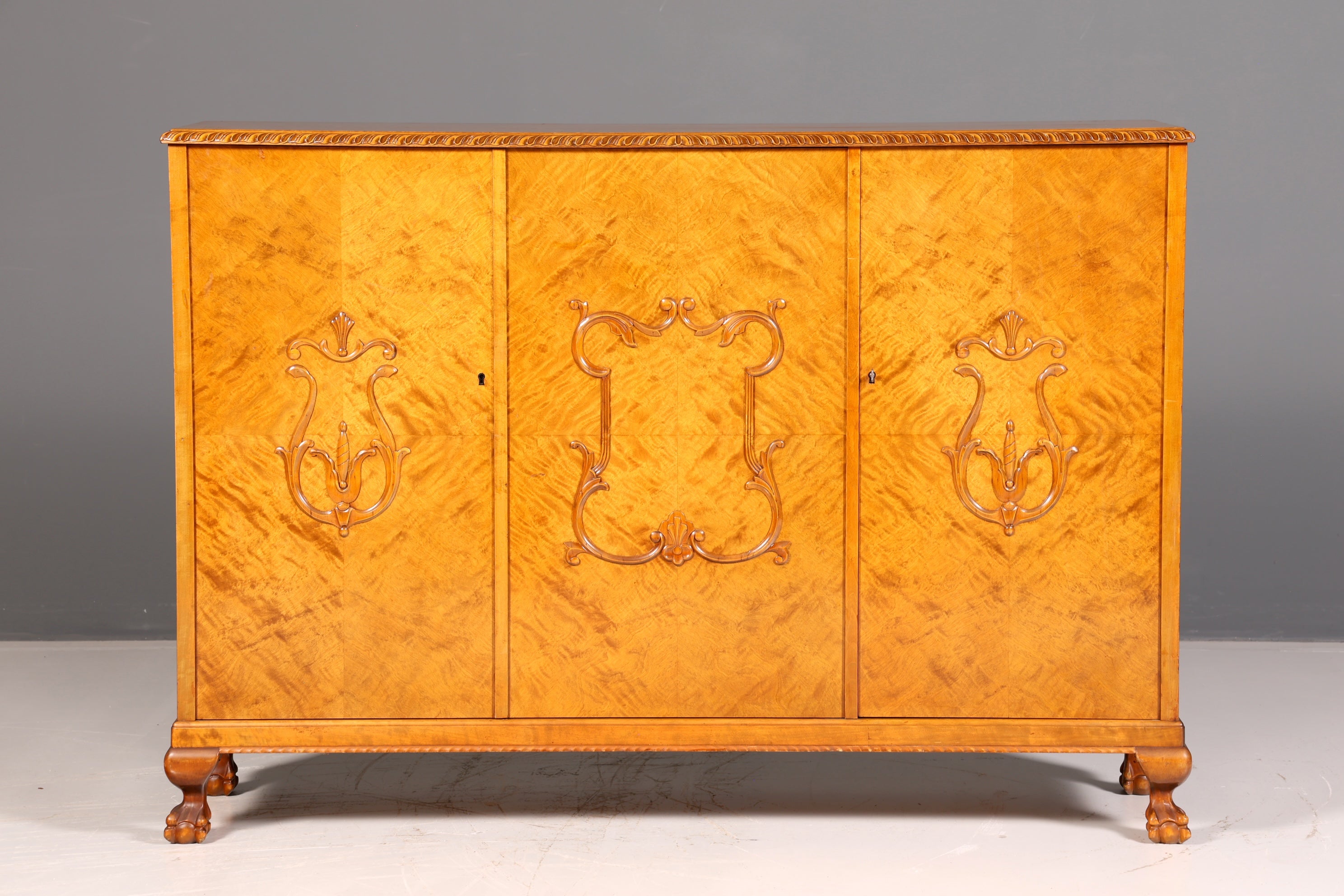 Stilvoller Original Art Deco Schrank Sideboard Highboard Kommode um 1930 Antik Massivholz