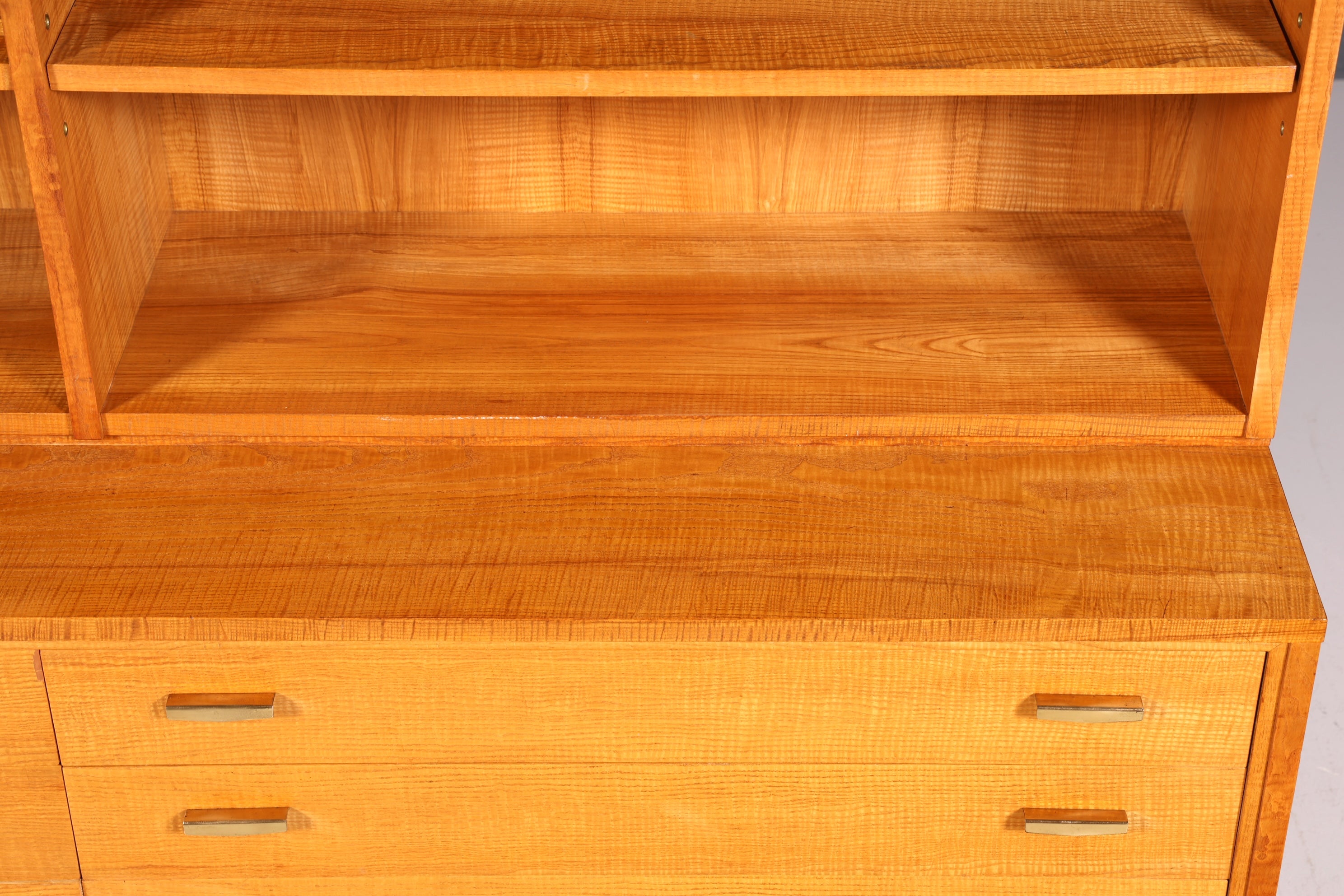 Magnifique bibliothèque XXL style milieu du siècle, étagère vintage en bois