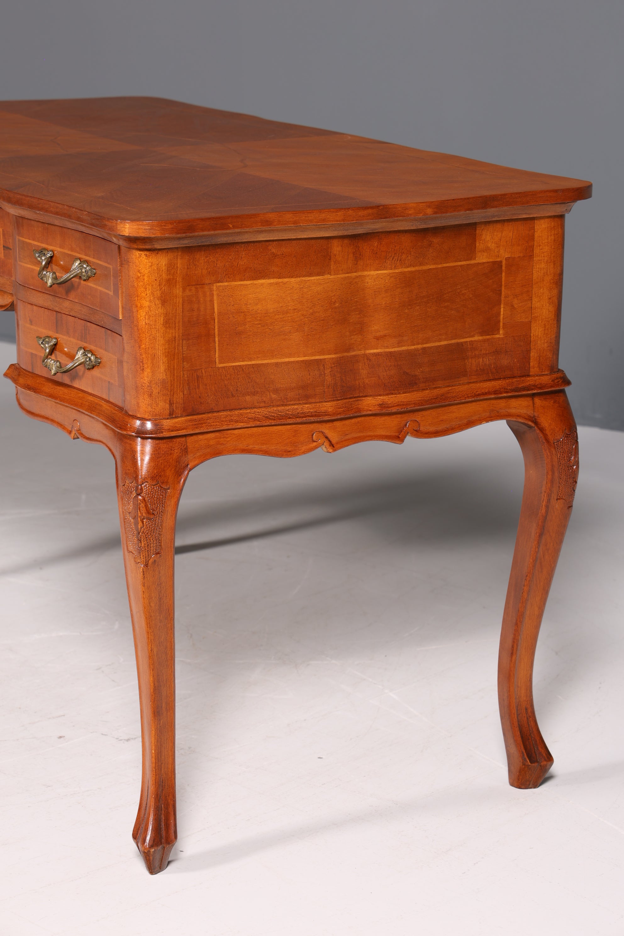 Magnifique bureau Chippendale, en bois véritable, de style antique, bureau de style baroque