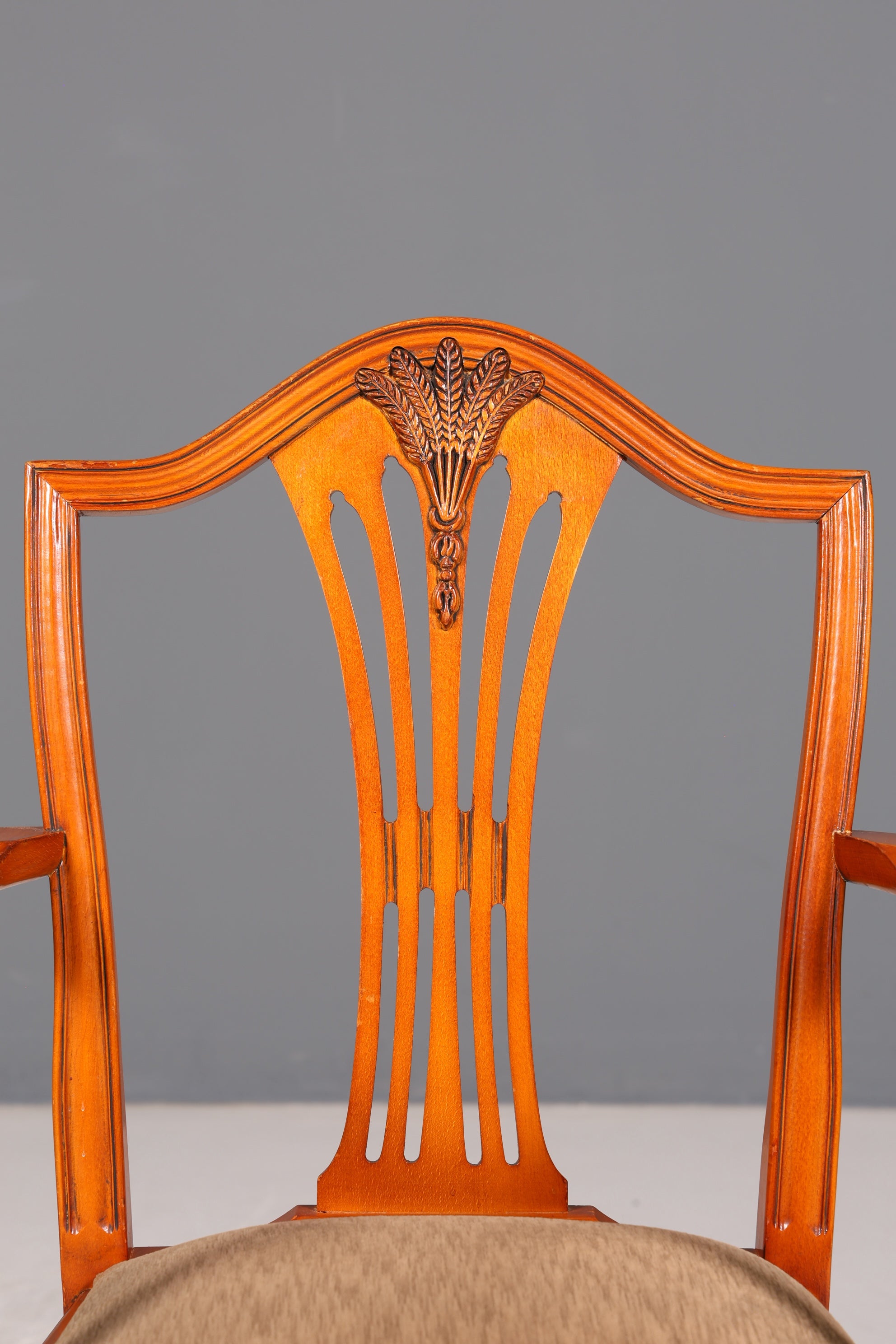 Edler Englischer Stuhl im Hepplewithe Stil Englisch Armlehnstuhl Dining Chair Küchenstuhl Sekretär Stuhl 2 von 2