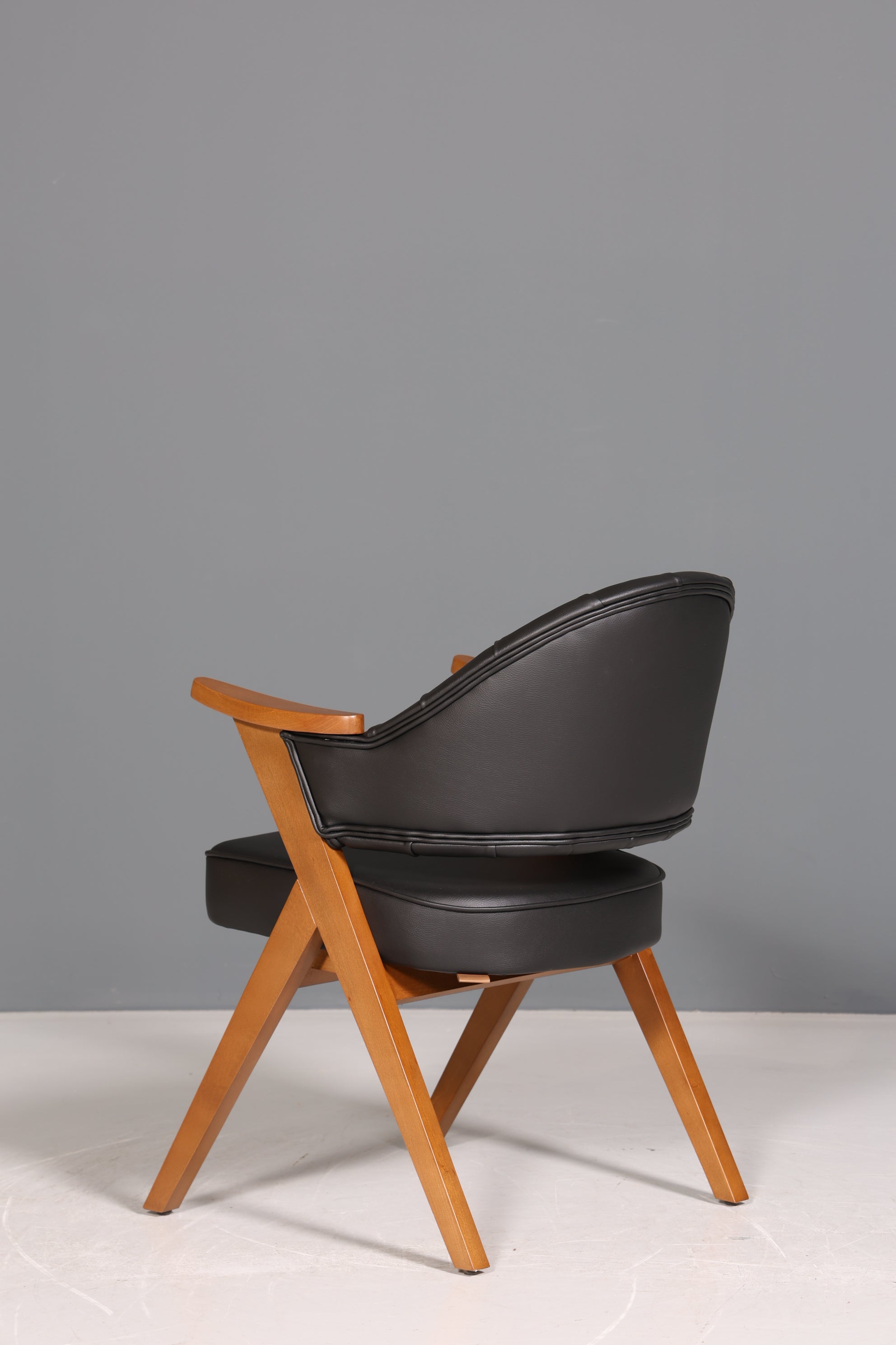 Luxuriöser "Manchester Black" Stuhl Chesterfield Stil Bürostuhl Esszimmerstuhl Lounge Stuhl