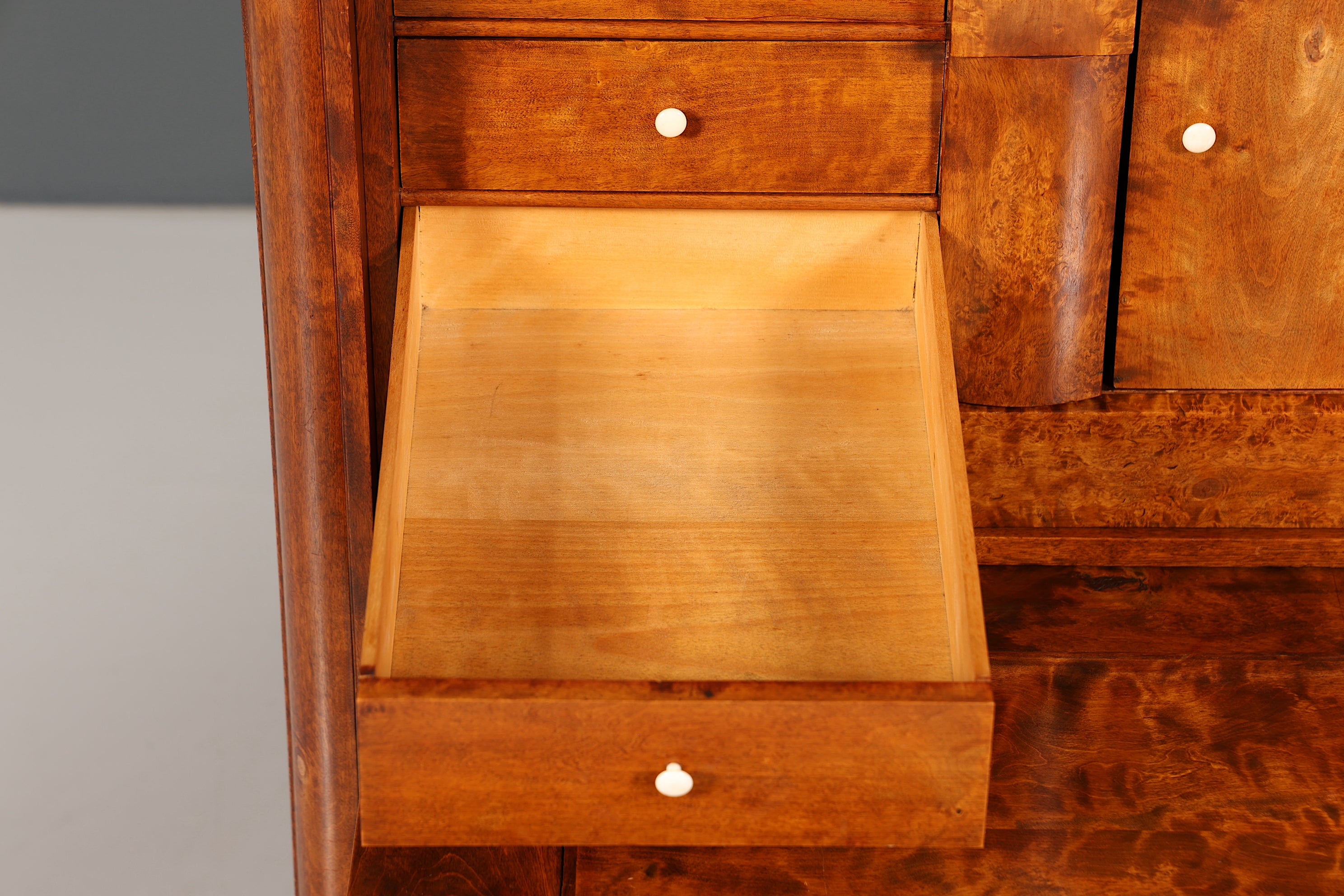 Edler Biedermeier Sekretär Vertiko Antik Kommode Louis Philippe Schreibkommode Schreibtisch