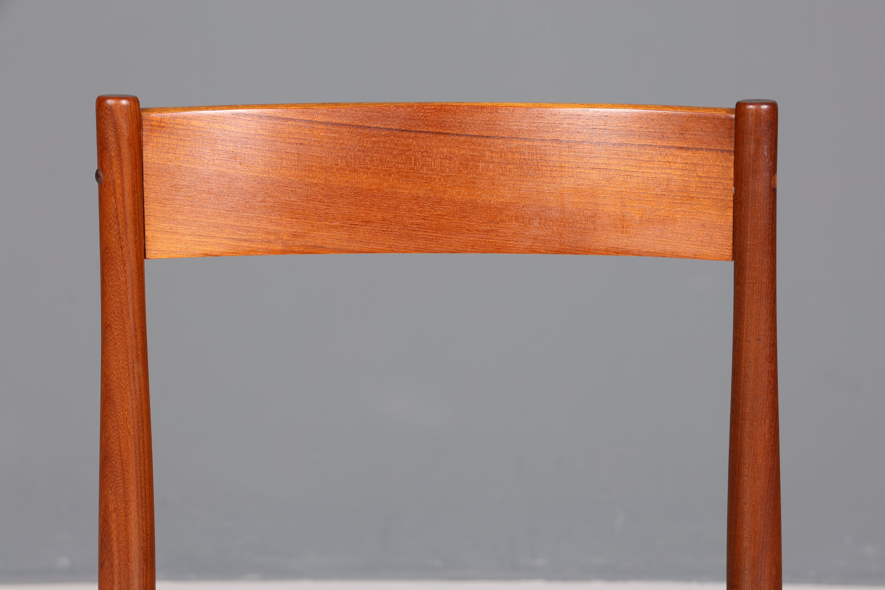 Chaise simple de style mid-century, palissandre, chaise secrétaire rétro, cuir véritable, chaise de cuisine design danois, 2 sur 2