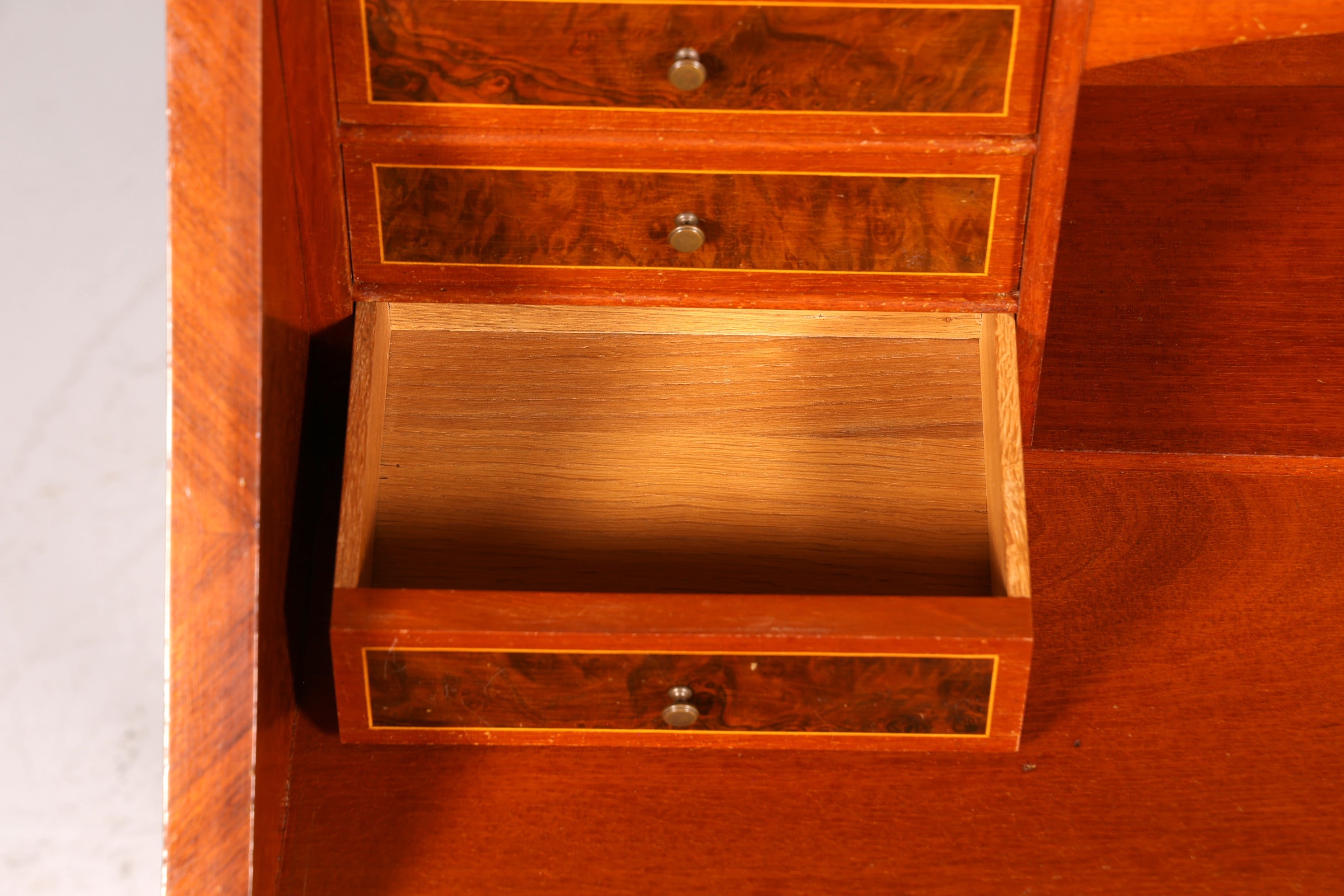 Magnifique secrétaire de style baroque, commode de bureau, bureau à écrire