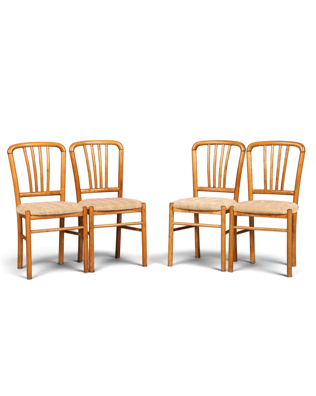 4x Schlichte Mid Century Stühle Retro Stuhlset Danish Design Küchenstühle Esszimmer Stühle