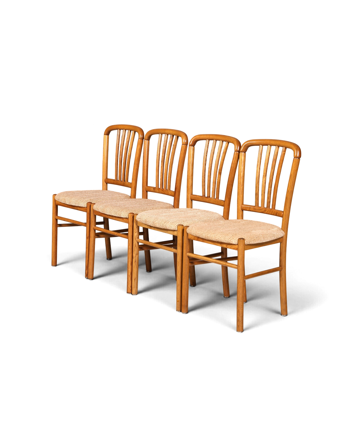 4x Schlichte Mid Century Stühle Retro Stuhlset Danish Design Küchenstühle Esszimmer Stühle