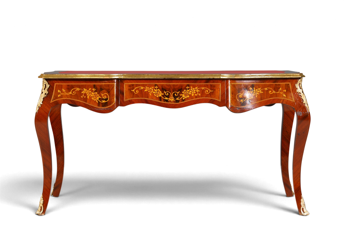 Prächtiger Louis XV Stil Schreibtisch French Desk Antik Stil Bürotisch