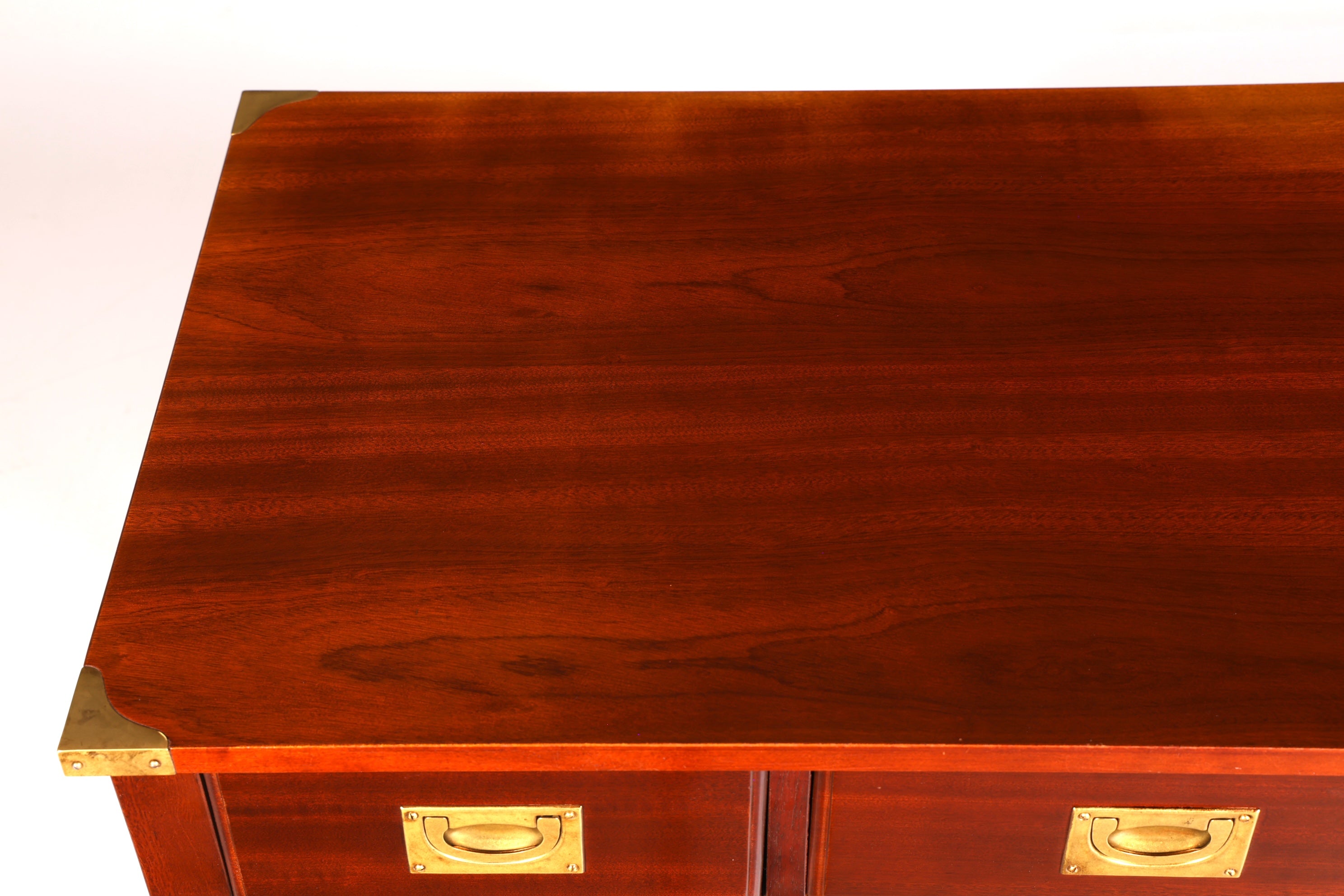 Edler Maritimer Schreibtisch Englischer Military Chest Bürotisch Office Table