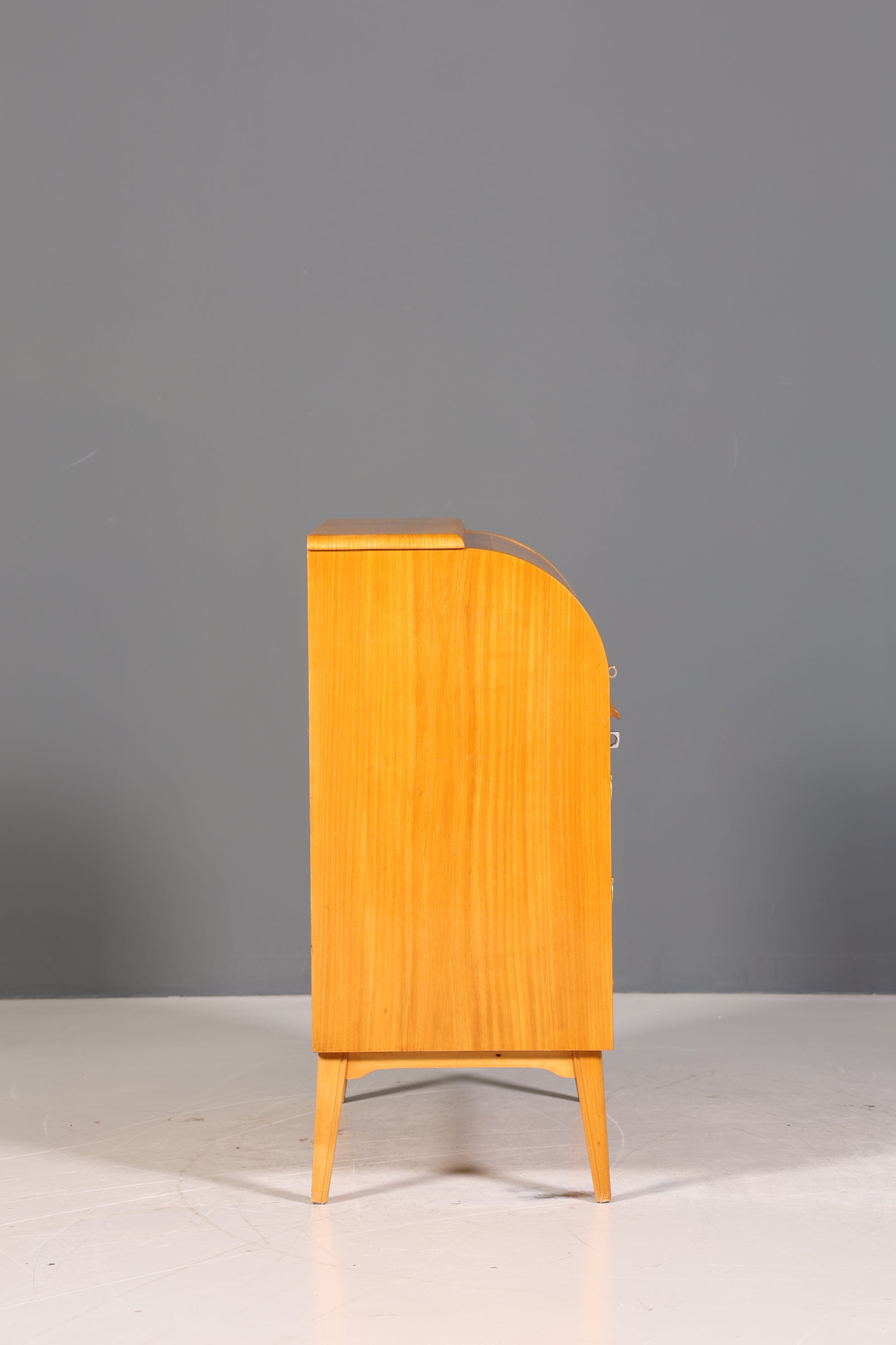 Traumhafter Mid Century Rollladen Sekretär echt Holz Büro Schrank Vintage Schreibkommode