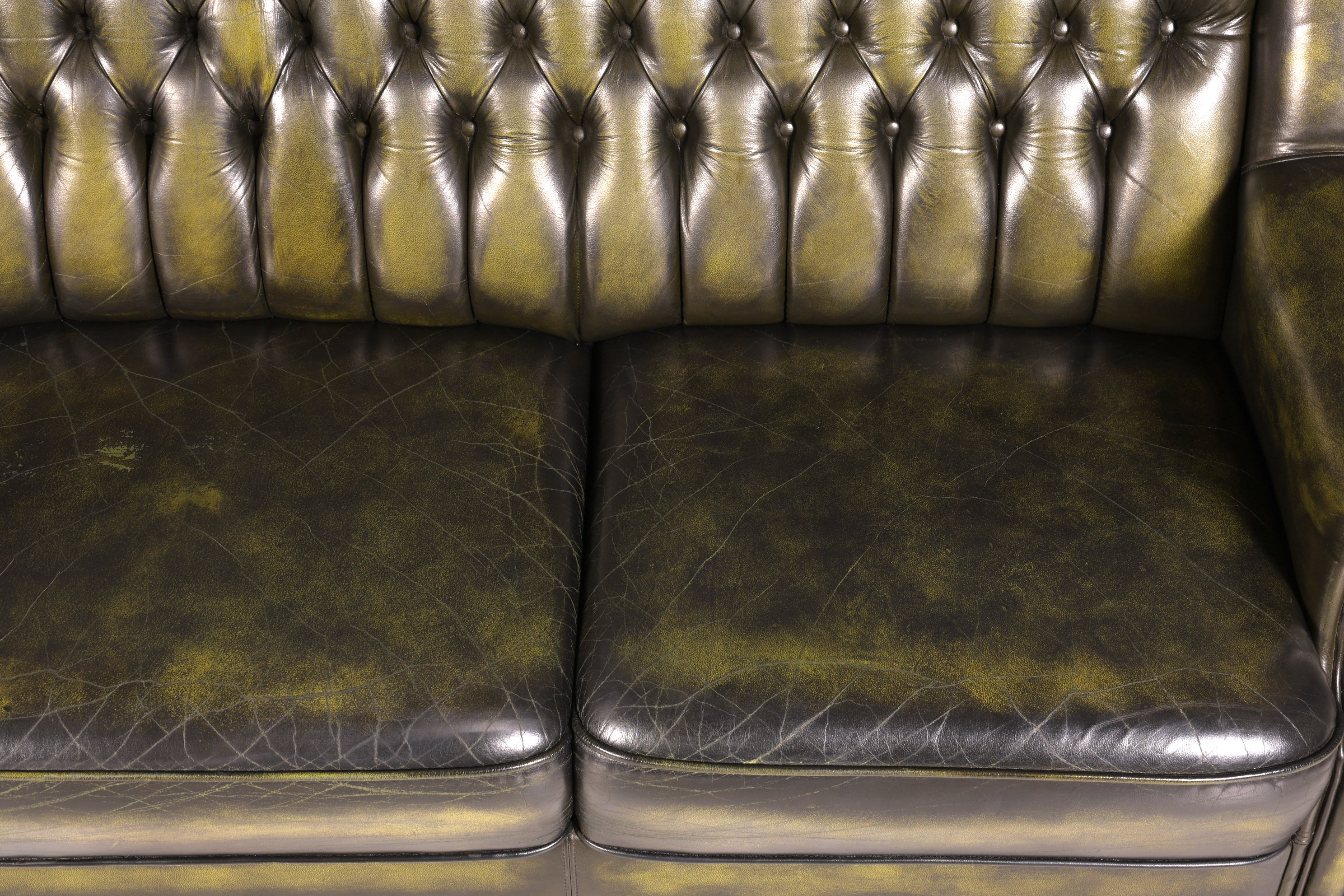 Wunderschönes Original Chesterfield Sofa 3- Sitzer echt Leder Couch Englisch