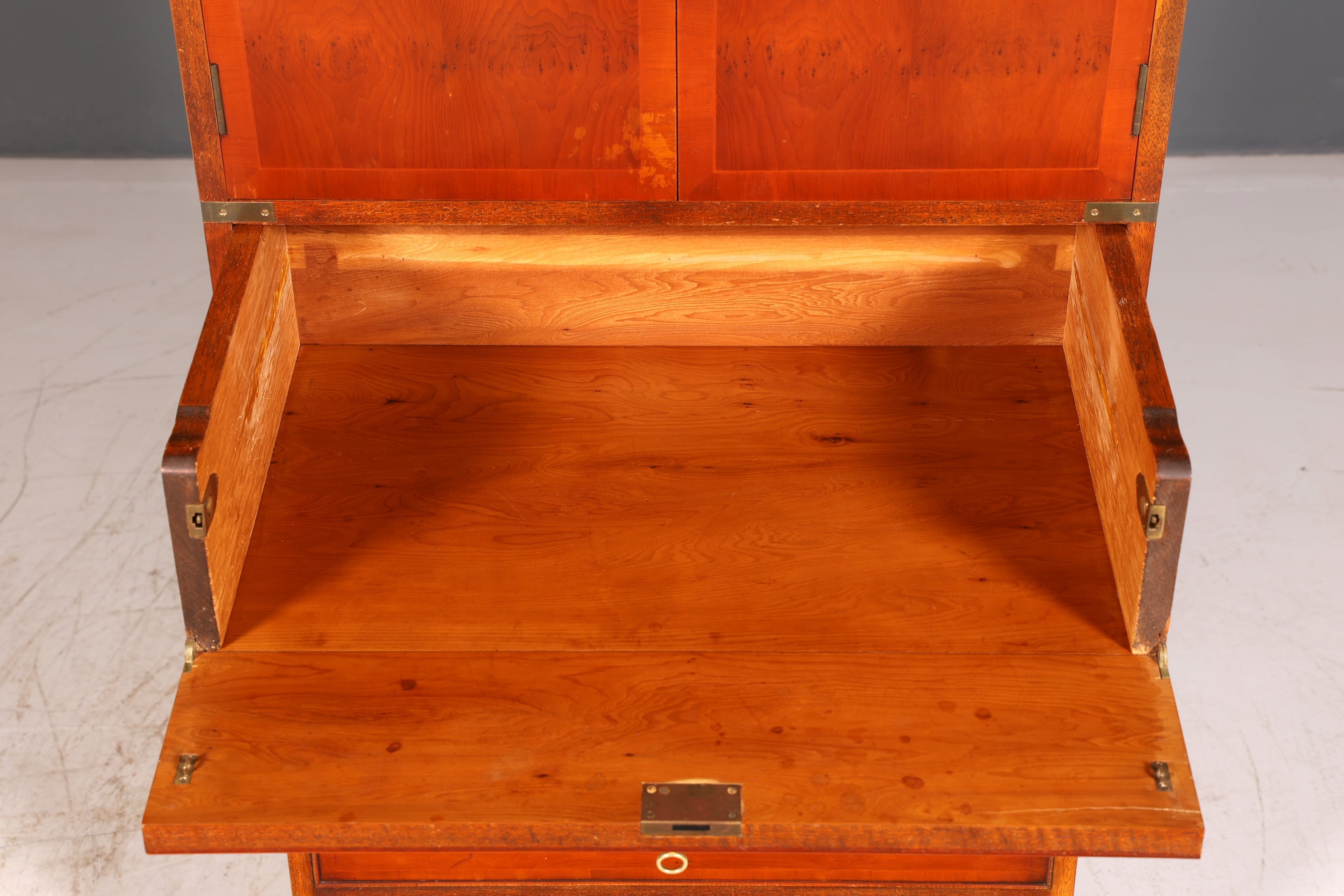 Wunderschöner Maritimer Schrank Vertiko Military Chest Kommode Sekretär Schubladenschrank Antik Sekretär Vintage