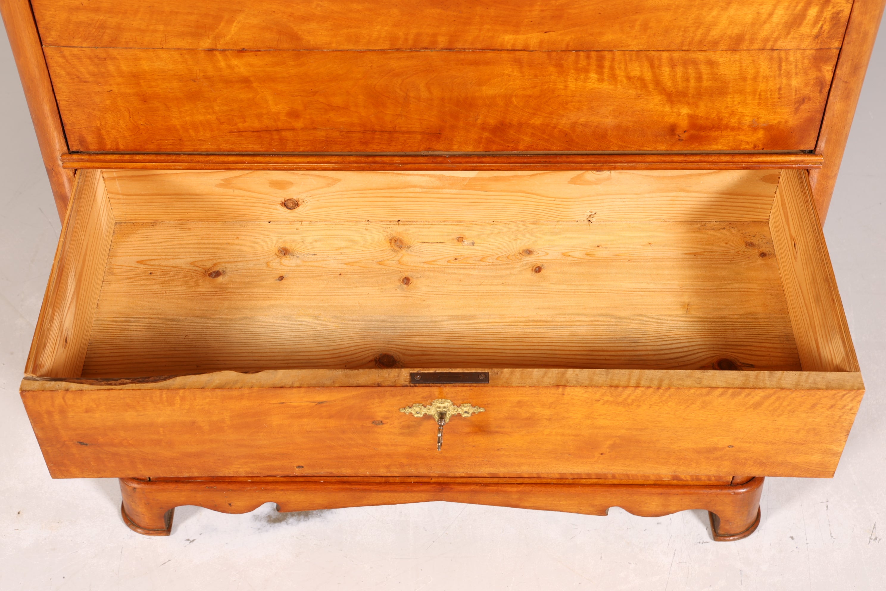 Stilvoller Biedermeier Sekretär Vertiko Louis Philippe Kommode Schubladenkommode