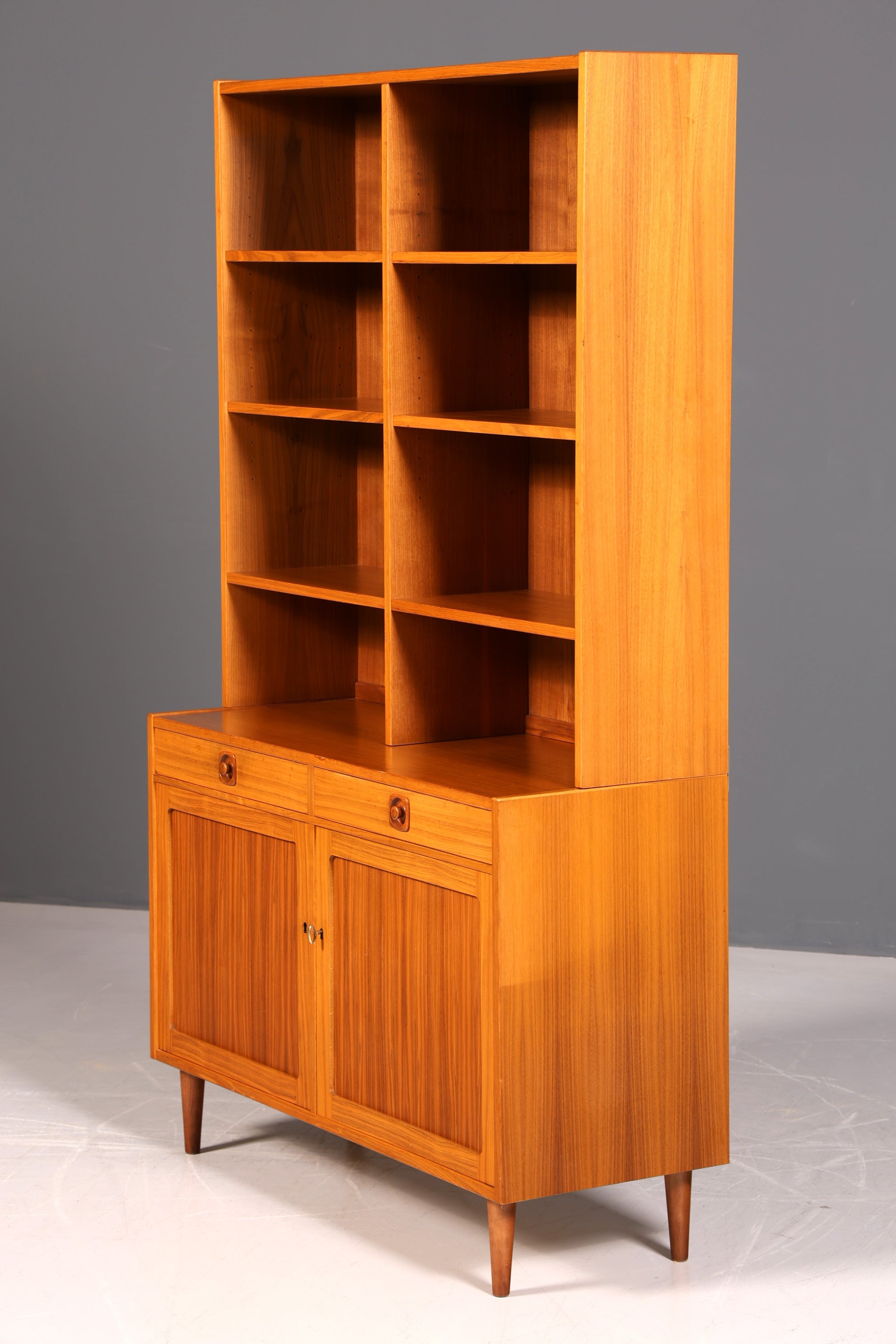 Traumhaftes Mid Century Regal Schrank Danish Design Retro Kommode Vintage Bücherregal 60er Jahre