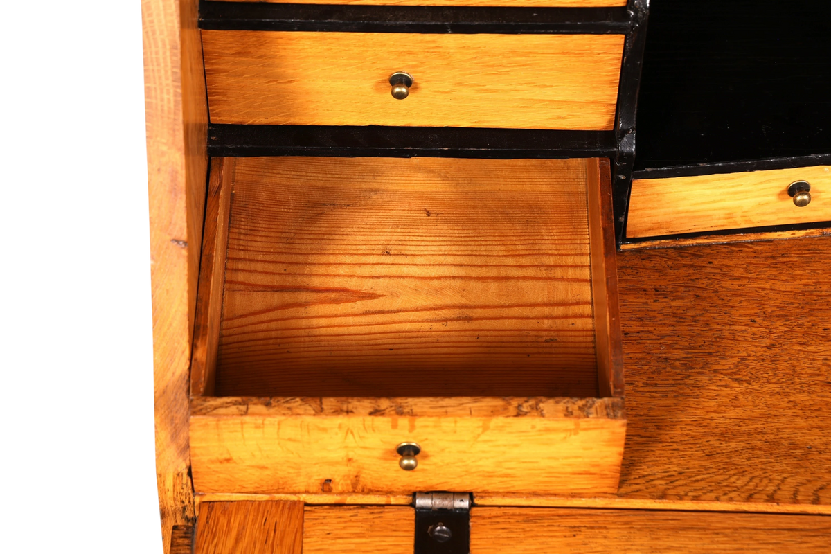 Original Barock Sekretär um 1800 Kommode Antik massiv Holz Schreibtisch Schreibkommode