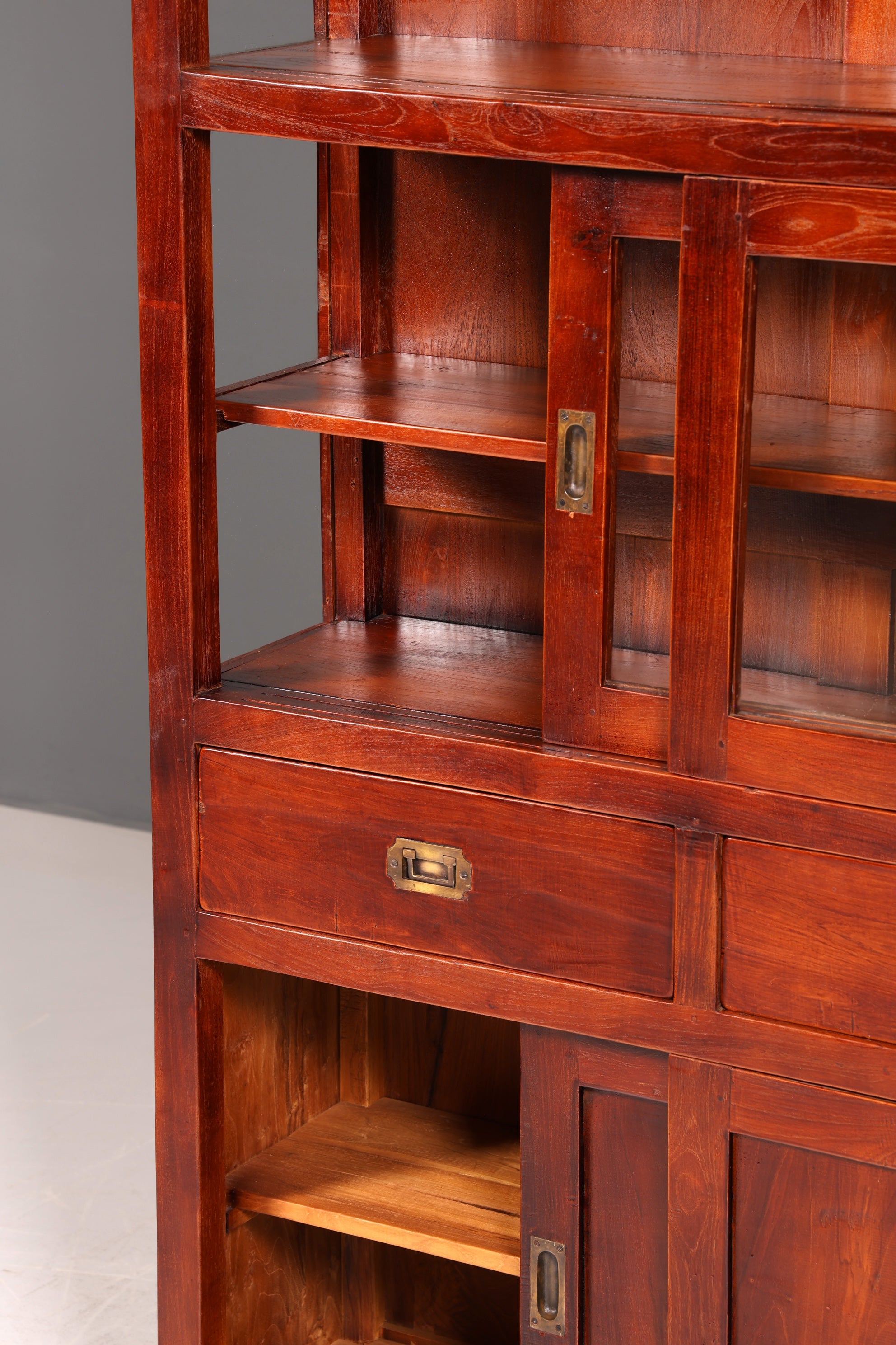 Wunderschöner Maritimer Vitrinenschrank Englisch Echt Holz Bibliothek Englische Anrichte Antik