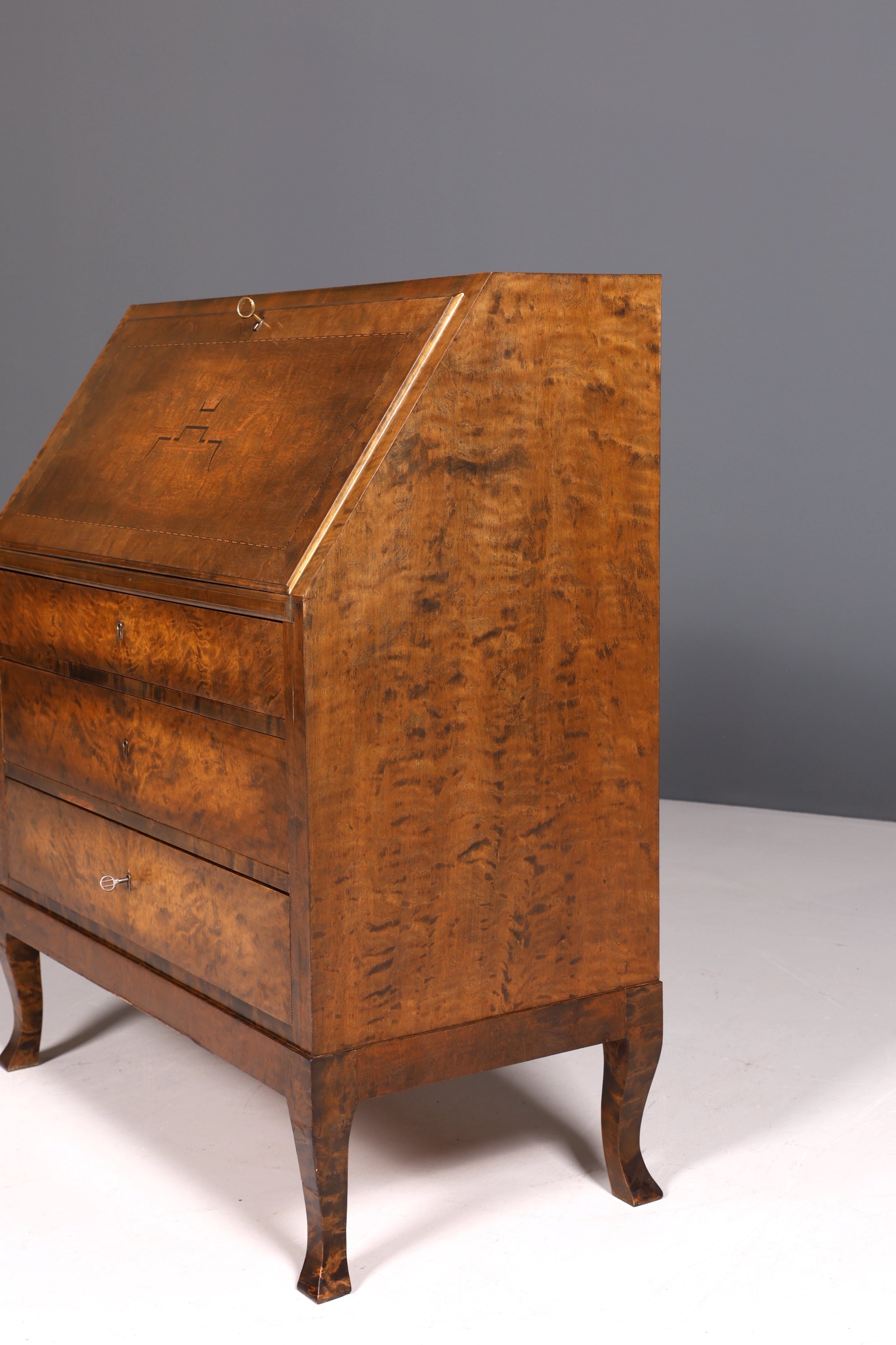 Edler Schwedischer Sekretär um 1925 Büro echt Holz Skandinavische Kommode