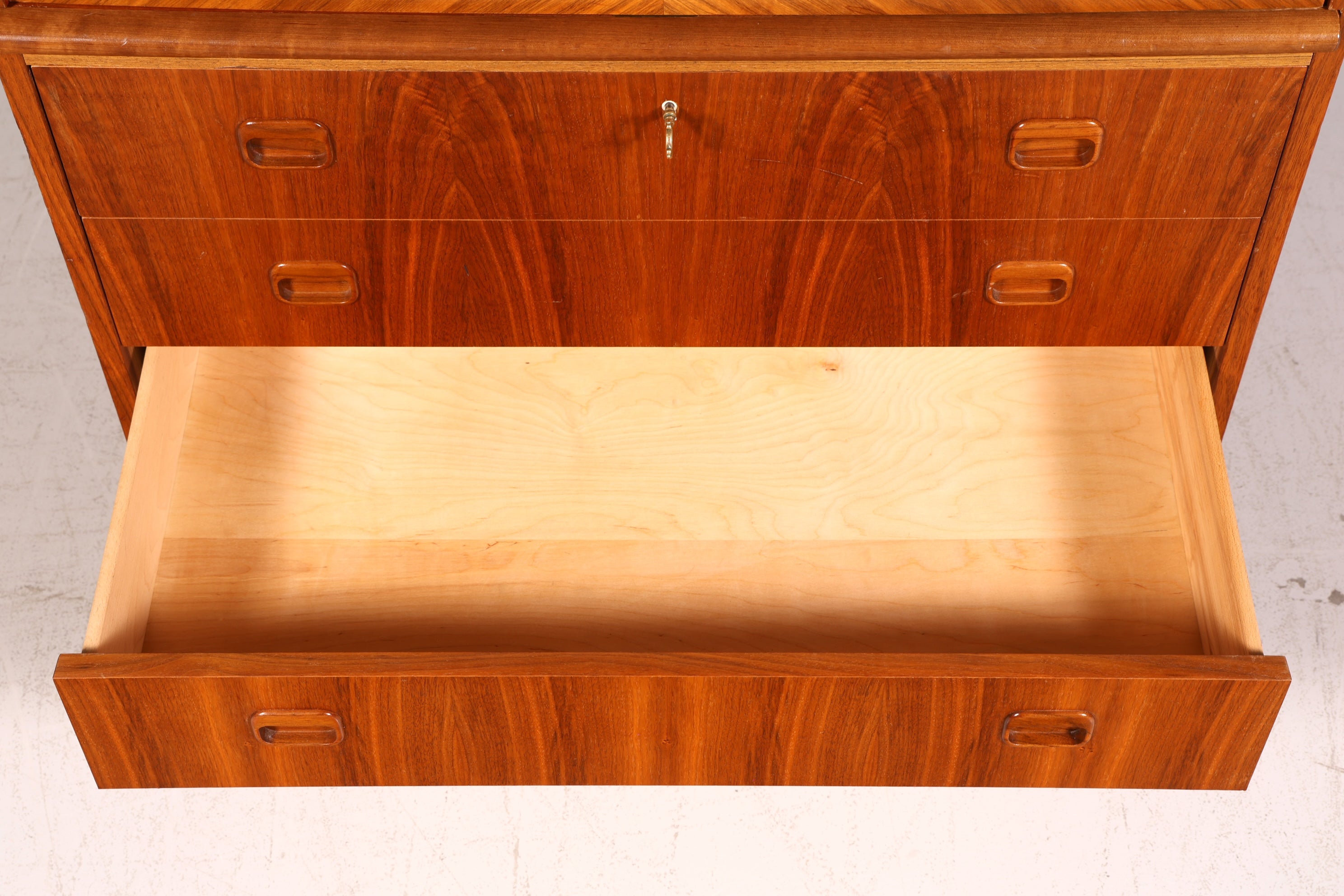 Wunderschöner Mid Century Rollladen Sekretär Danish Design Schreibkommode 60er Jahre Vintage