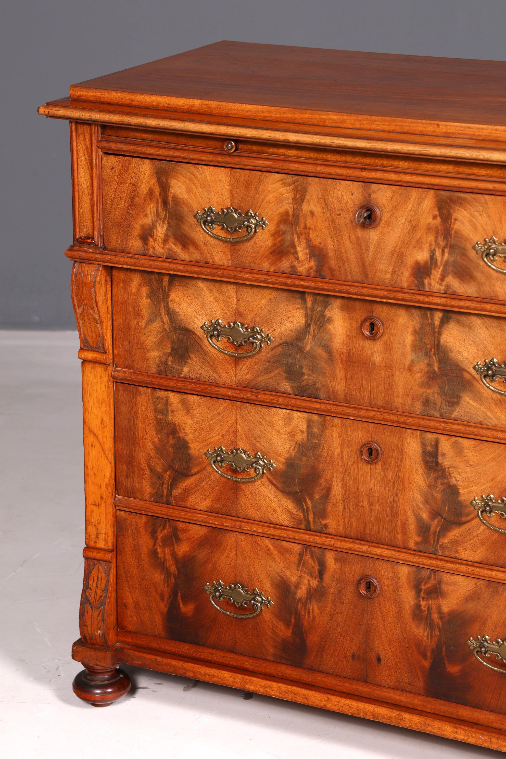 Magnifique commode Louis-Philippe de l’époque Gründerzeit, meuble ancien, buffet, commode à tiroirs en bois massif
