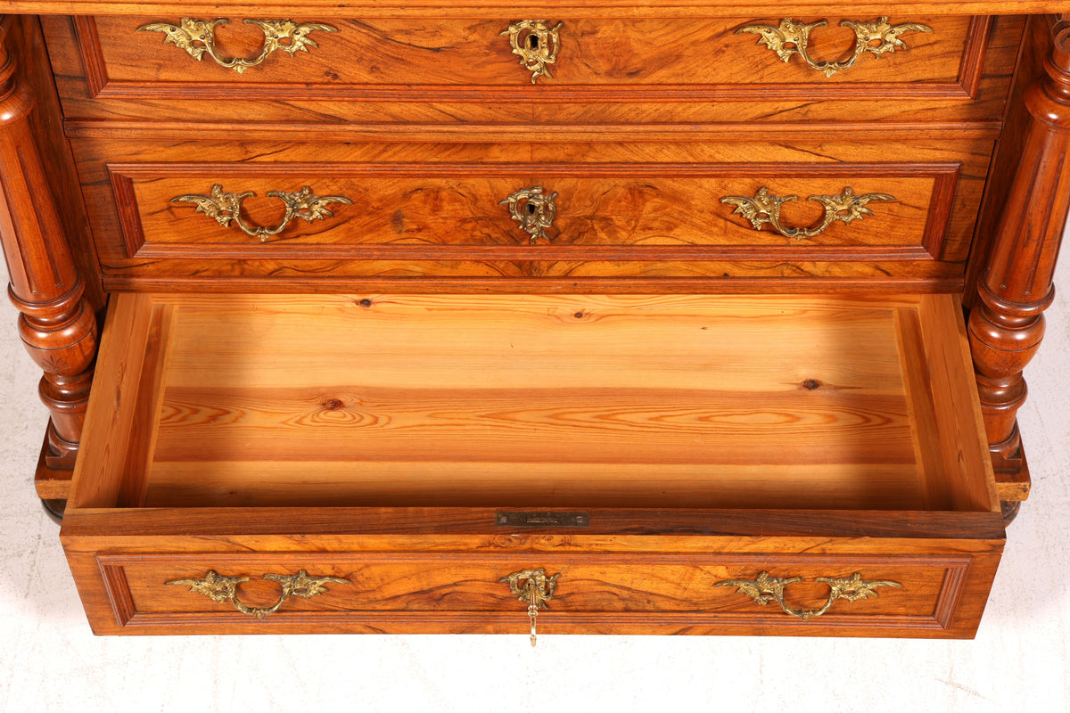 Commode élégante époque Gründerzeit Louis Philippe antique buffet commode à tiroirs commode à linge vers 1890