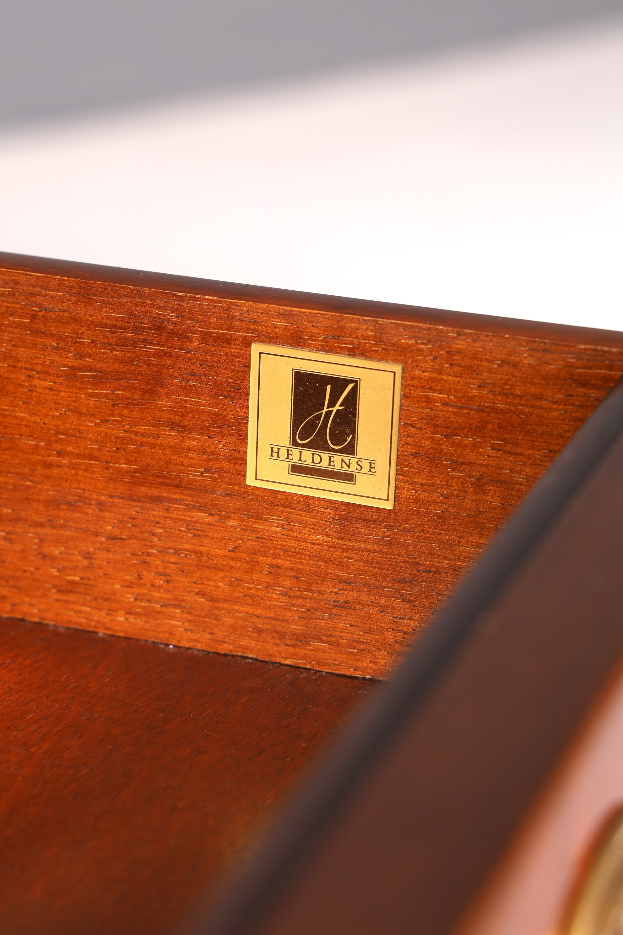 Wunderschöner Original Heldense Englischer Schreibtisch Echt Lederauflage Bürotisch Antik Office Desk