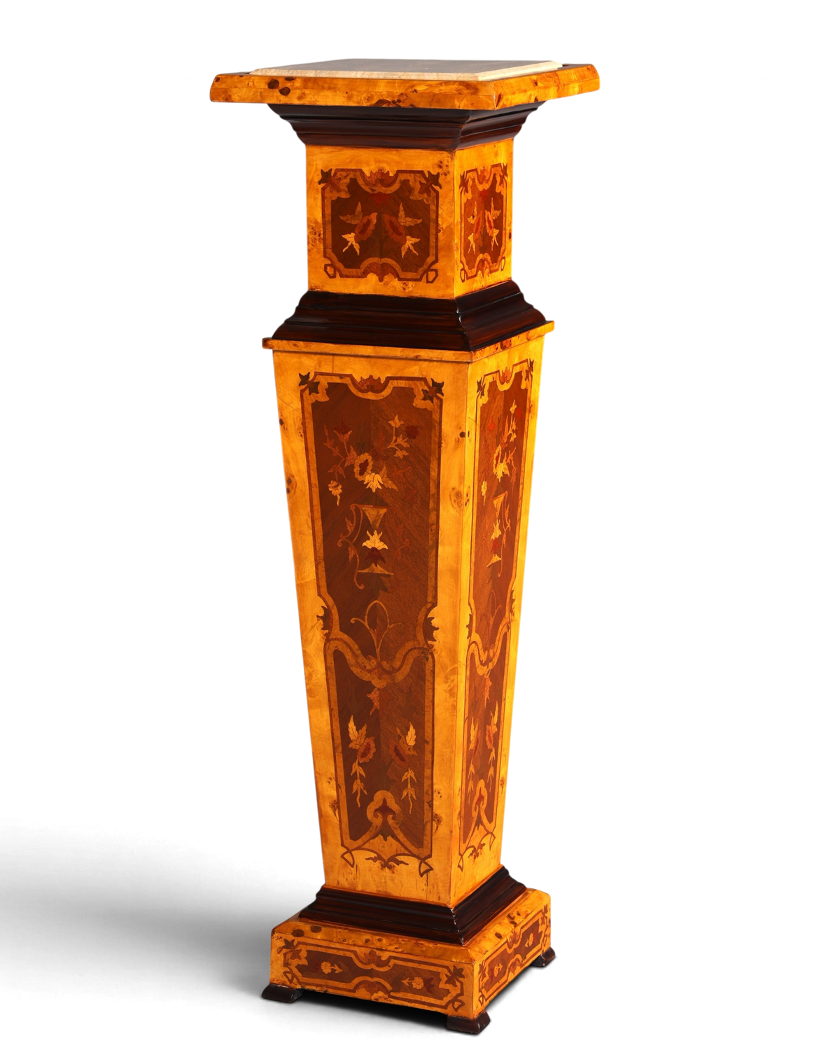 Traumhafte Barock Stil Säule Louis XV Blumensäule Naturstein Marmor Ablage Tisch