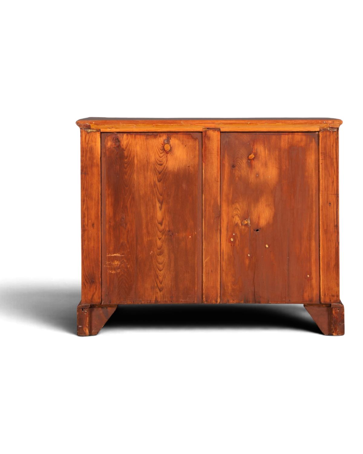 Hauptstadt Möblerei englische Kommode aus massivem Holz im Antik-Stil, Rückansicht des Vintage Sideboards
