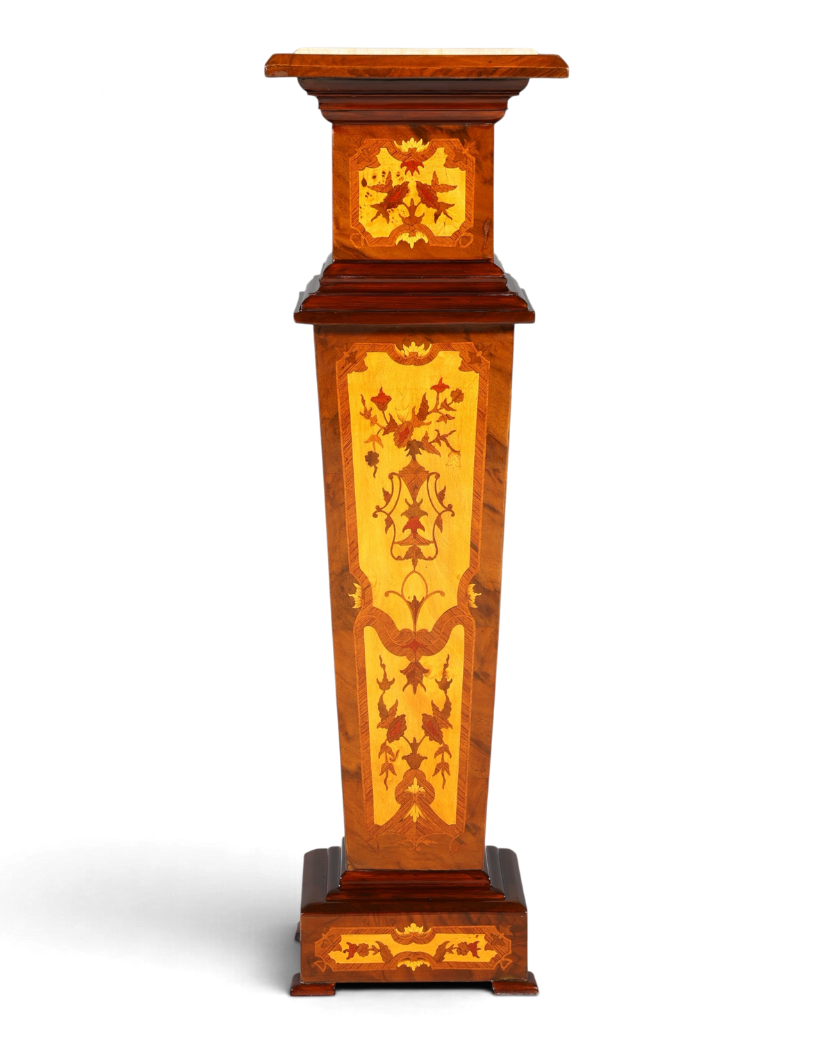 Wunderschöne Barock Stil Säule Louis XV Blumensäule Naturstein Marmor Intarsien Ablage Tisch