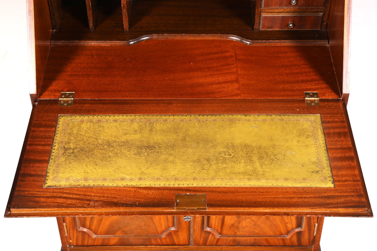 Magnifique secrétaire anglais avec vitrine armoire antique bureau UK années 60